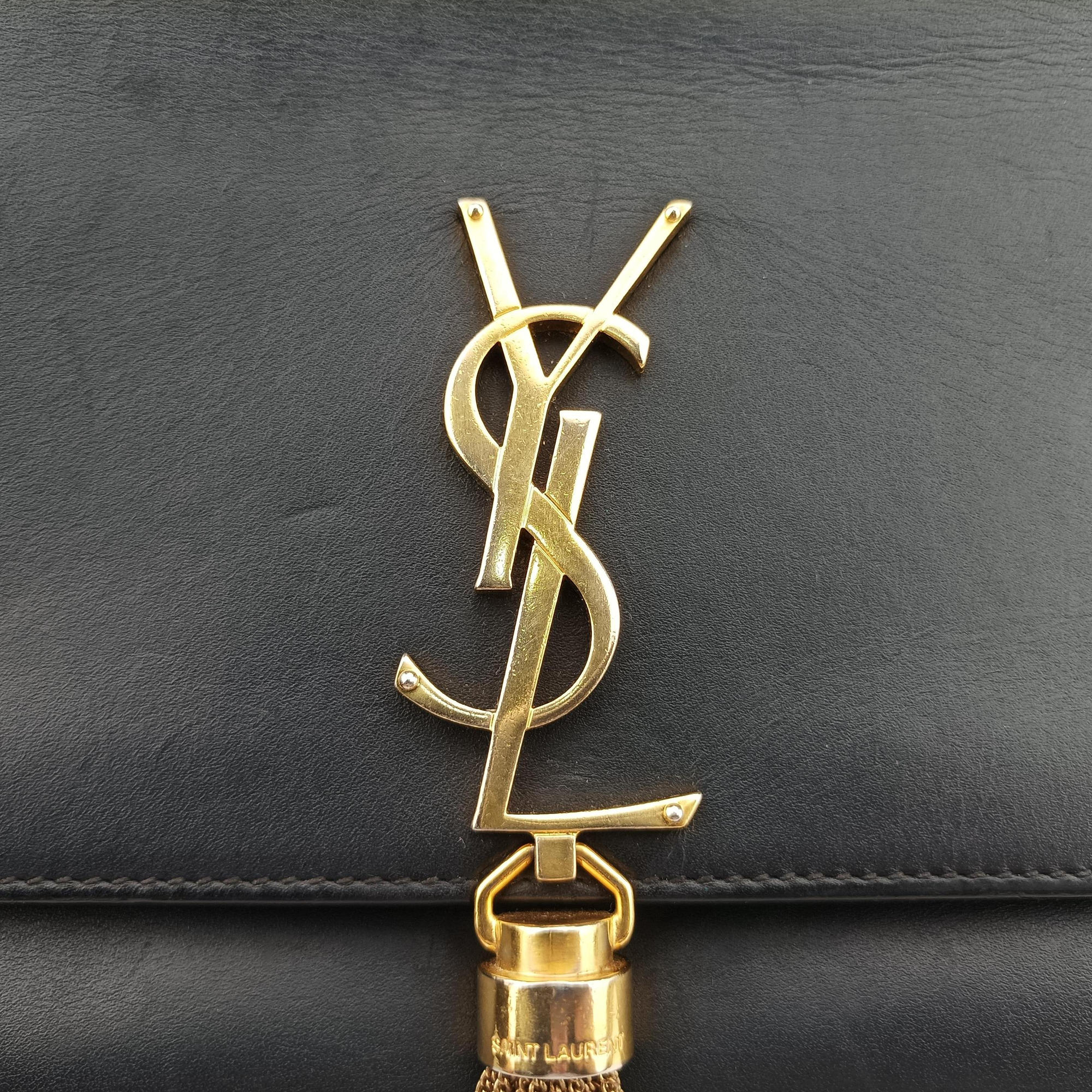 Vintage Yves Saint Laurent KATE Black Leather 354119 shoulderbag | stylenewstar