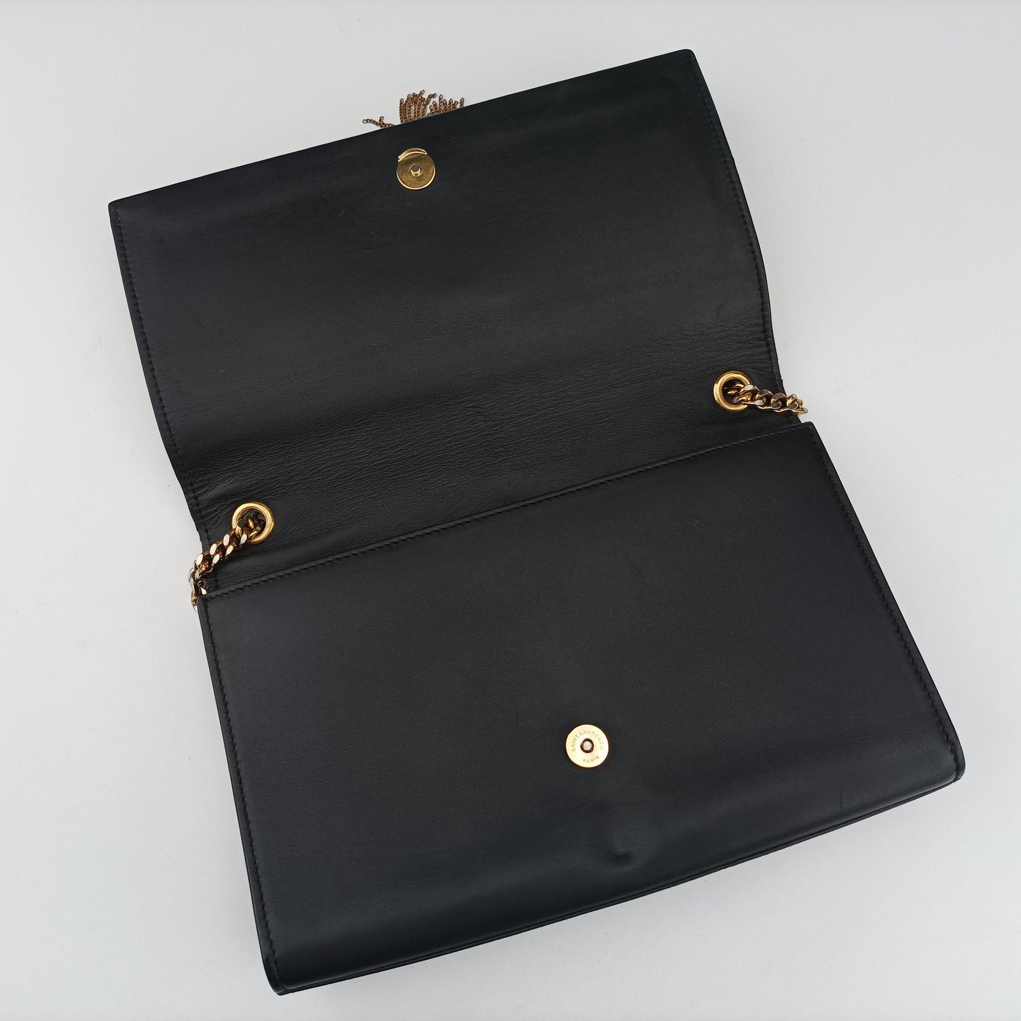 Vintage Yves Saint Laurent KATE Black Leather 354119 shoulderbag | stylenewstar