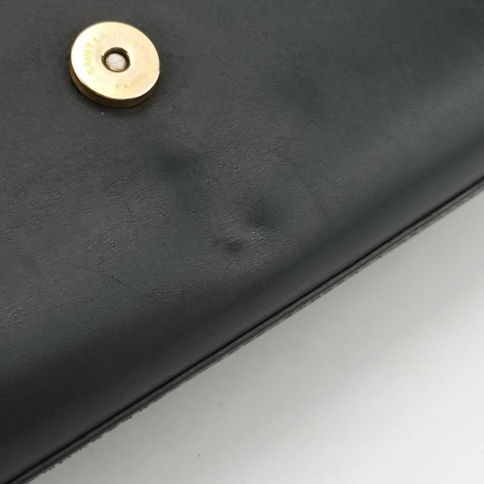Vintage Yves Saint Laurent KATE Black Leather 354119 shoulderbag | stylenewstar