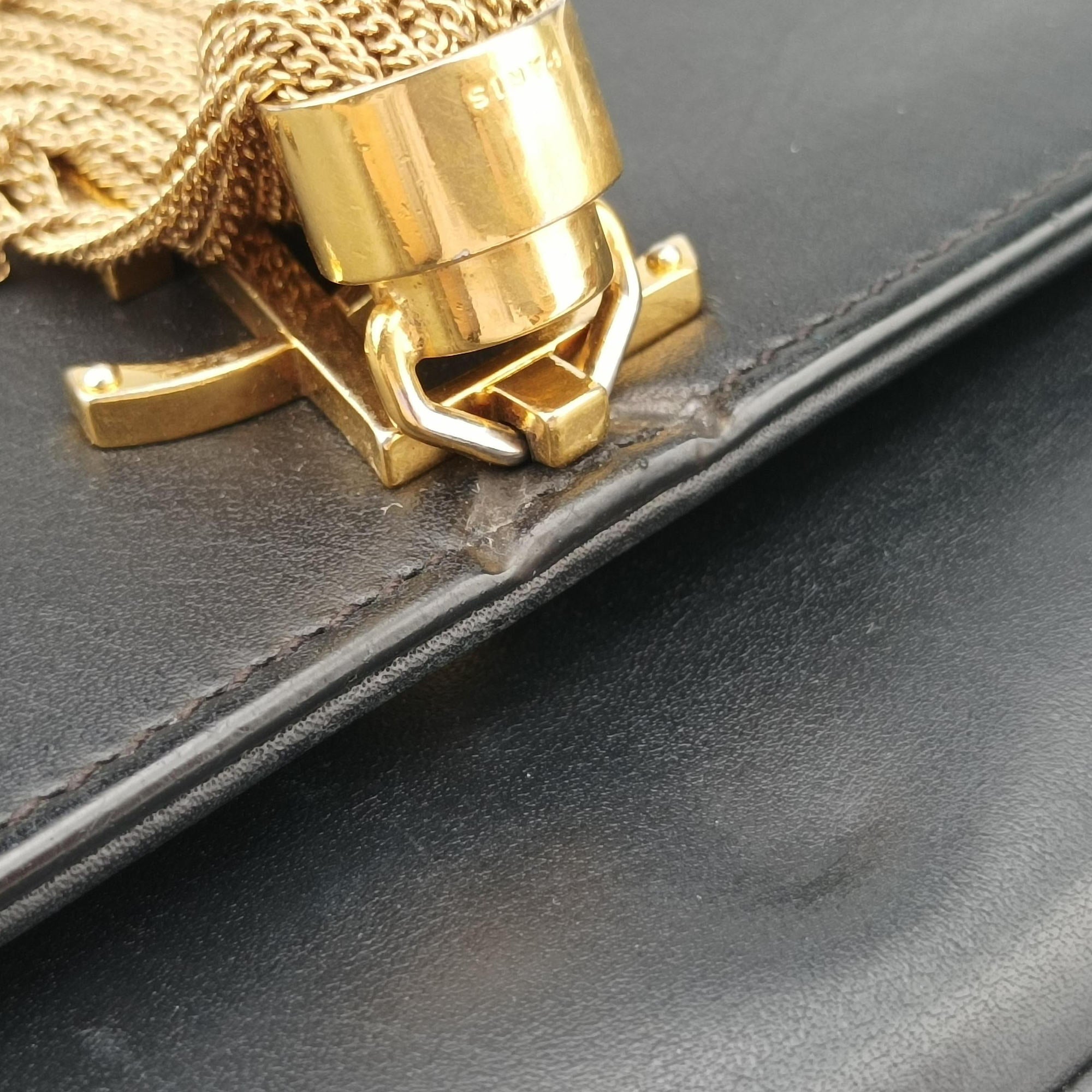 Vintage Yves Saint Laurent KATE Black Leather 354119 shoulderbag | stylenewstar