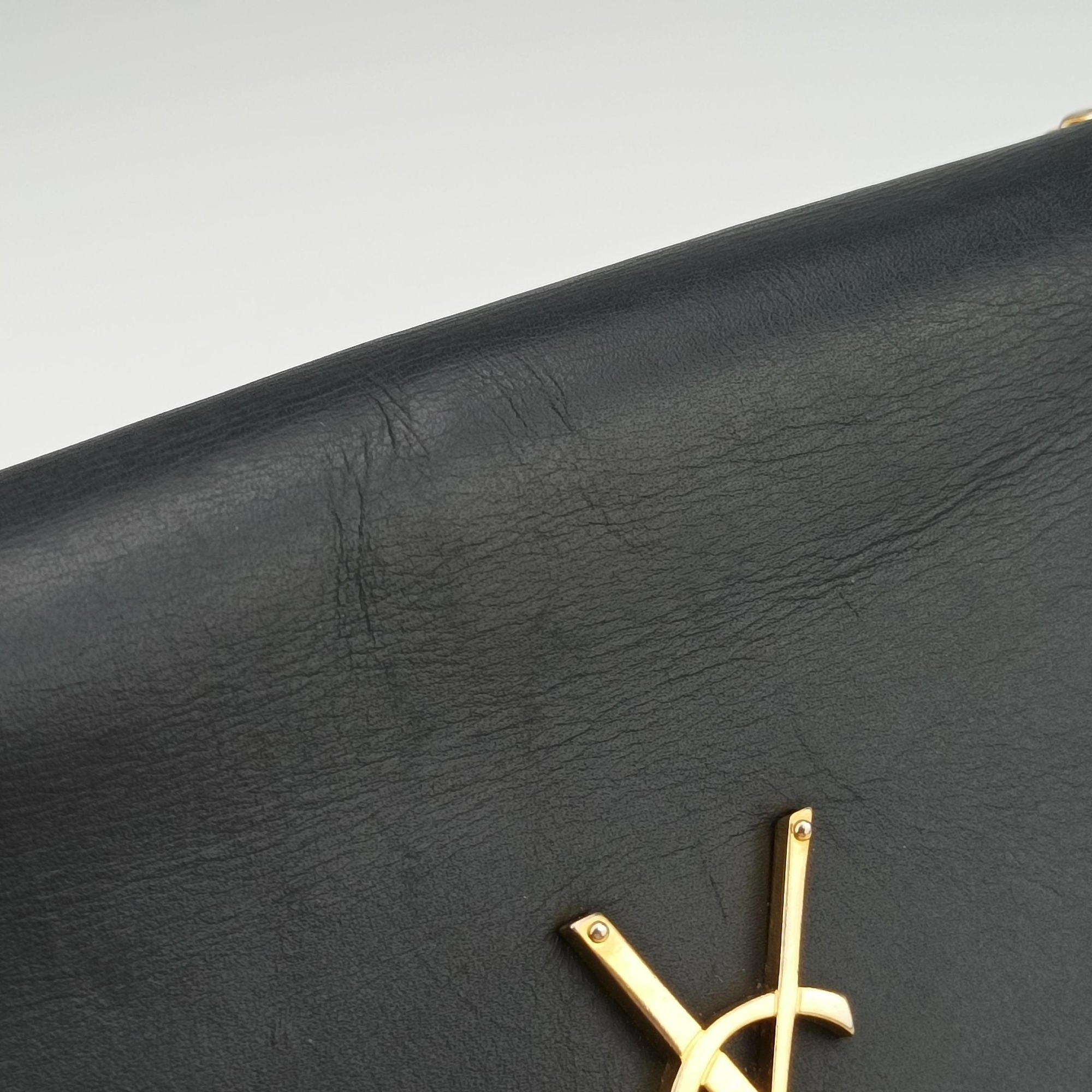 Vintage Yves Saint Laurent KATE Black Leather 354119 shoulderbag | stylenewstar