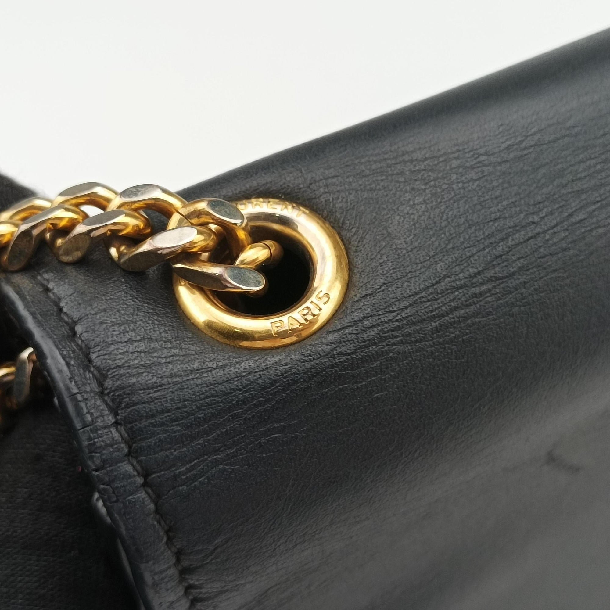 Vintage Yves Saint Laurent KATE Black Leather 354119 shoulderbag | stylenewstar