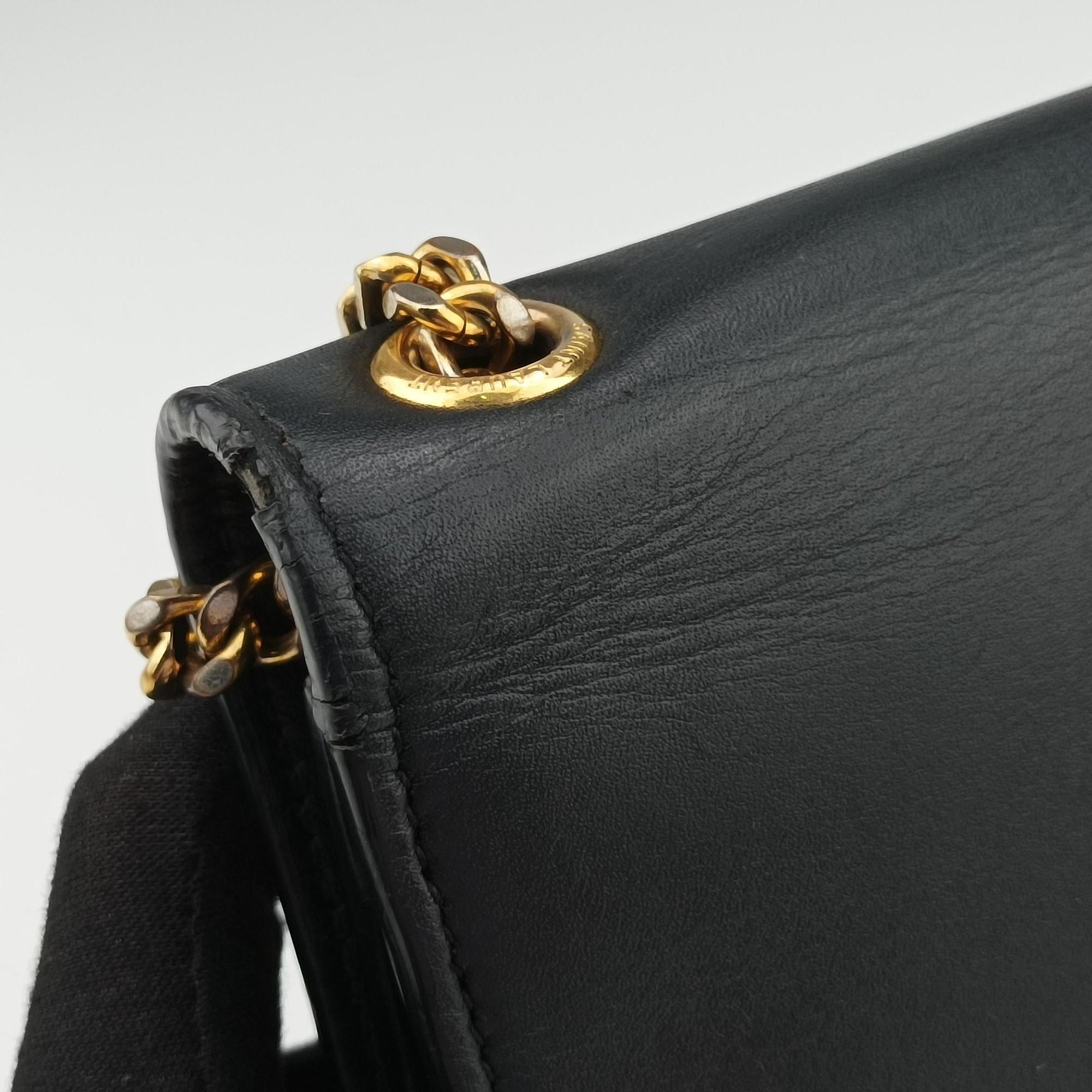 Vintage Yves Saint Laurent KATE Black Leather 354119 shoulderbag | stylenewstar