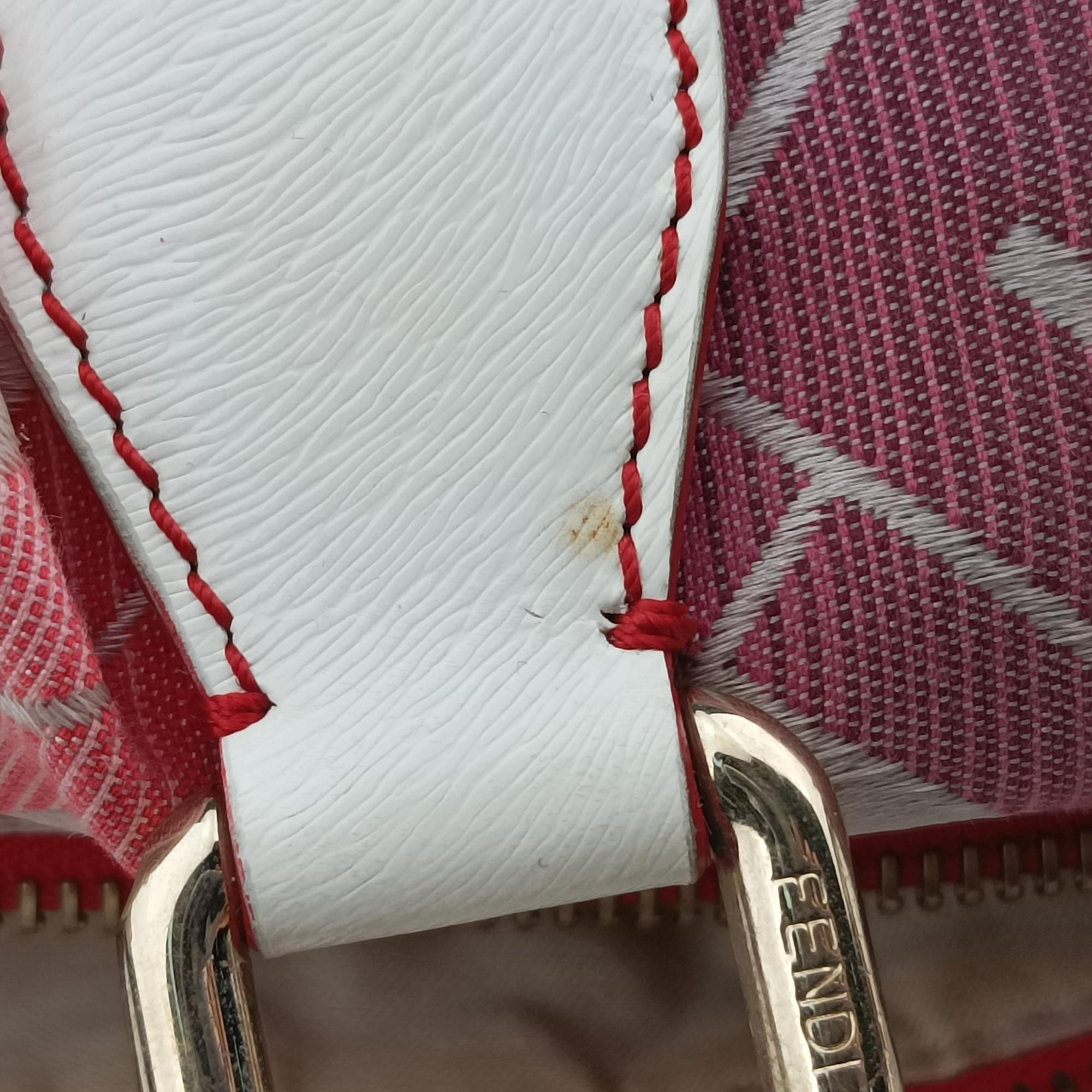 Pre-owned Fendi Forever Gradient Print Pink × Fuchsia Canvas × Leather 8BL098 handbag | stylenewstar