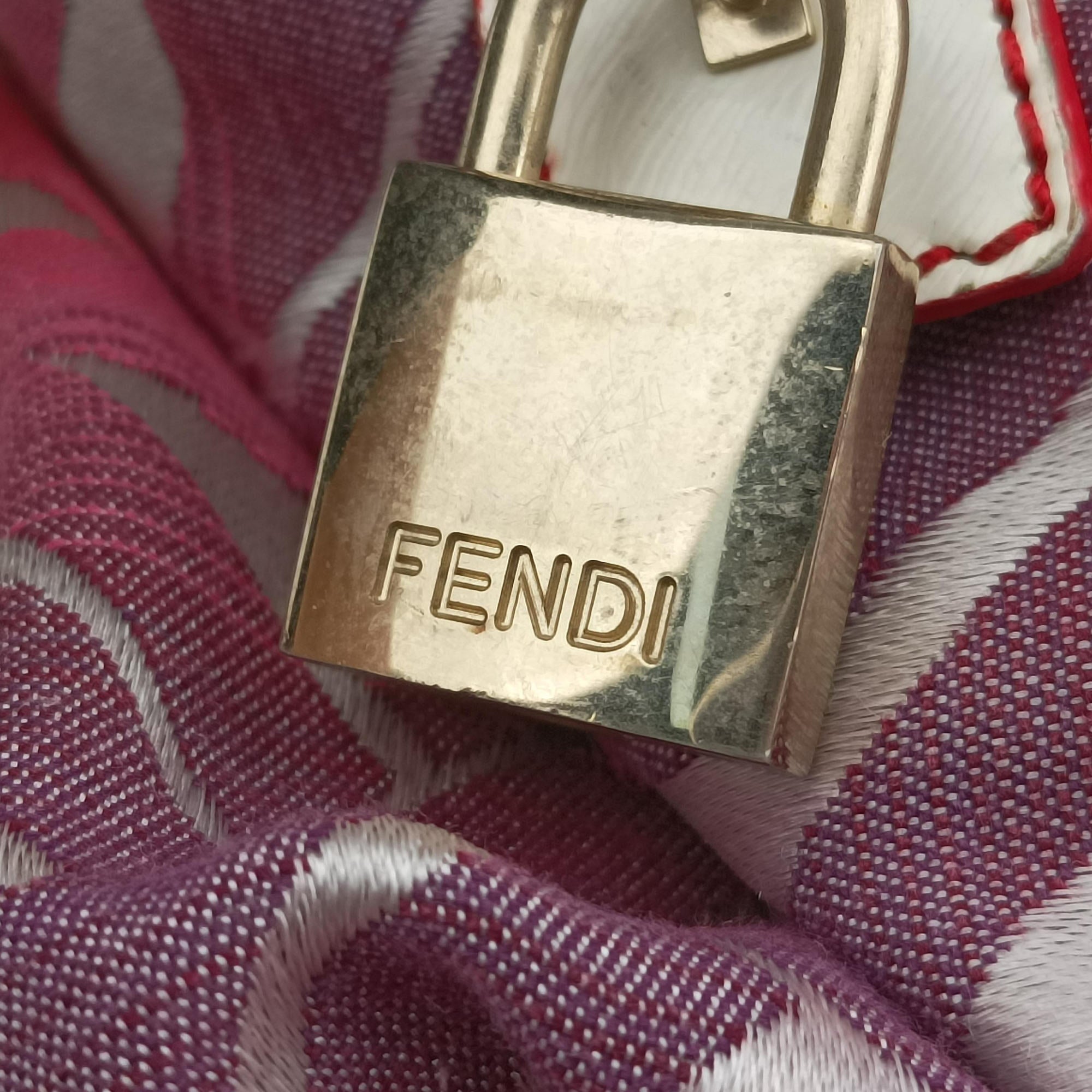 Pre-owned Fendi Forever Gradient Print Pink × Fuchsia Canvas × Leather 8BL098 handbag | stylenewstar