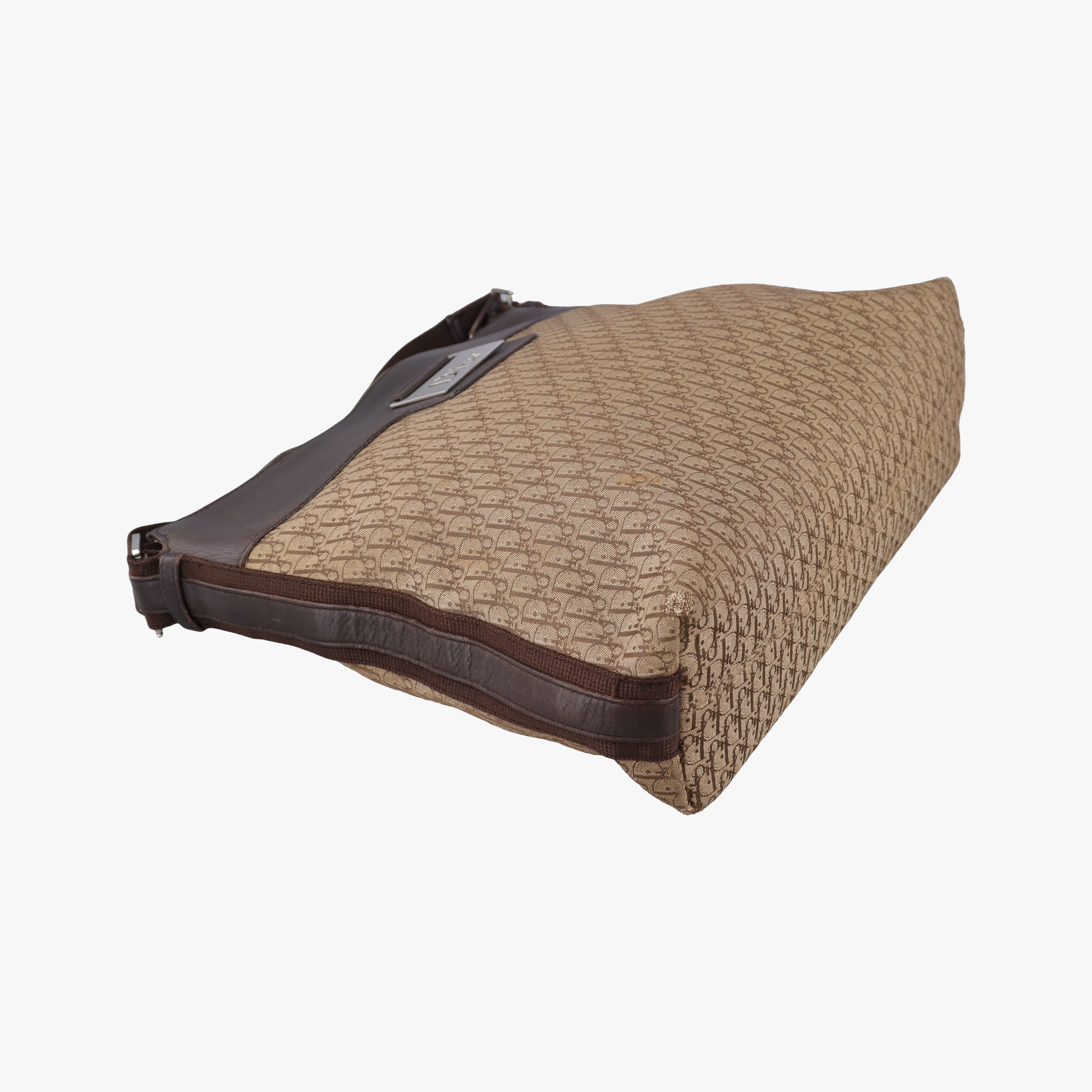 Pre-owned Christian Dior Street Chic Messenger Brown ×Beige Jacquard Canvas×Leather  shoulderbag | stylenewstar