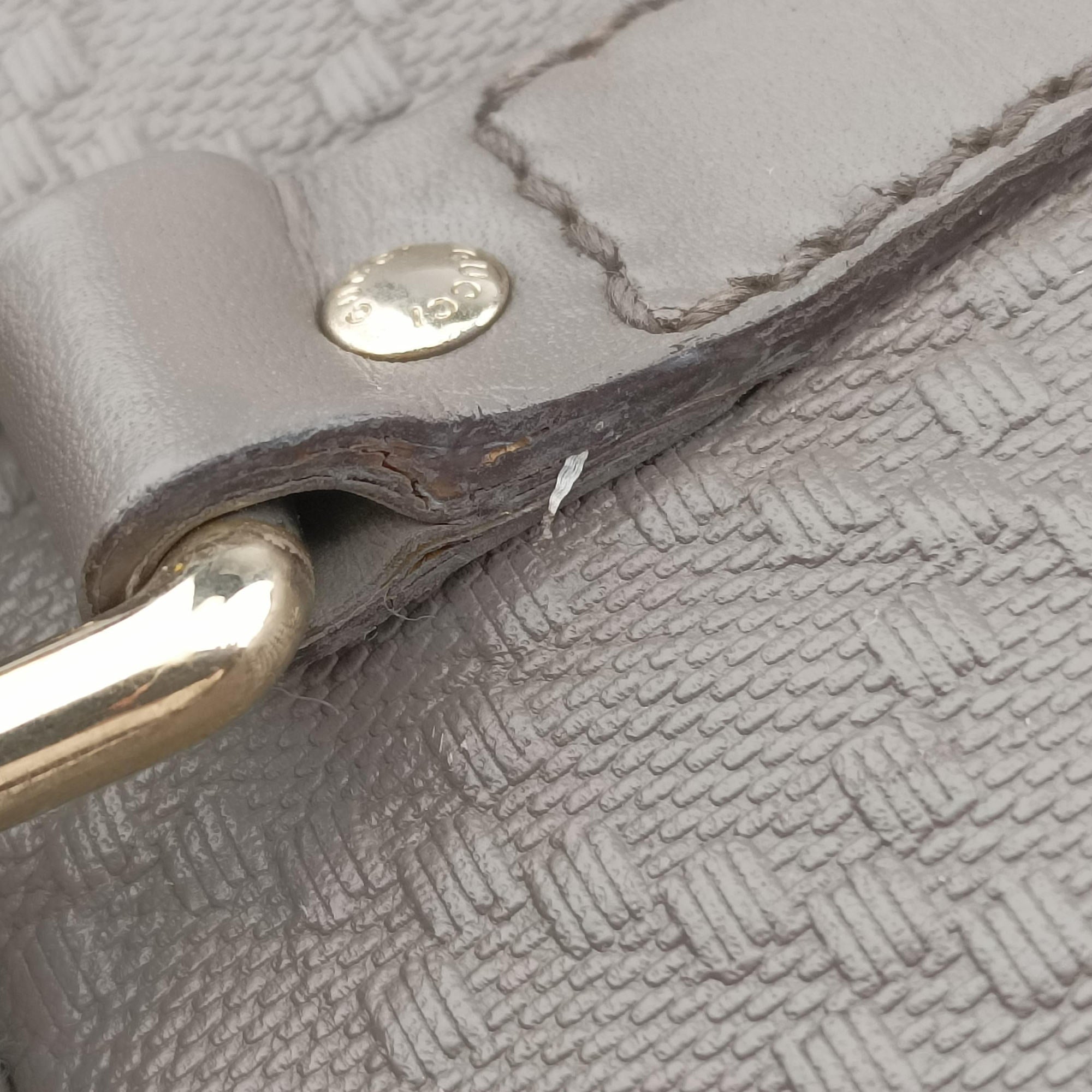 Vintage Gucci Diamante Grey Leather 208463 handbag | stylenewstar