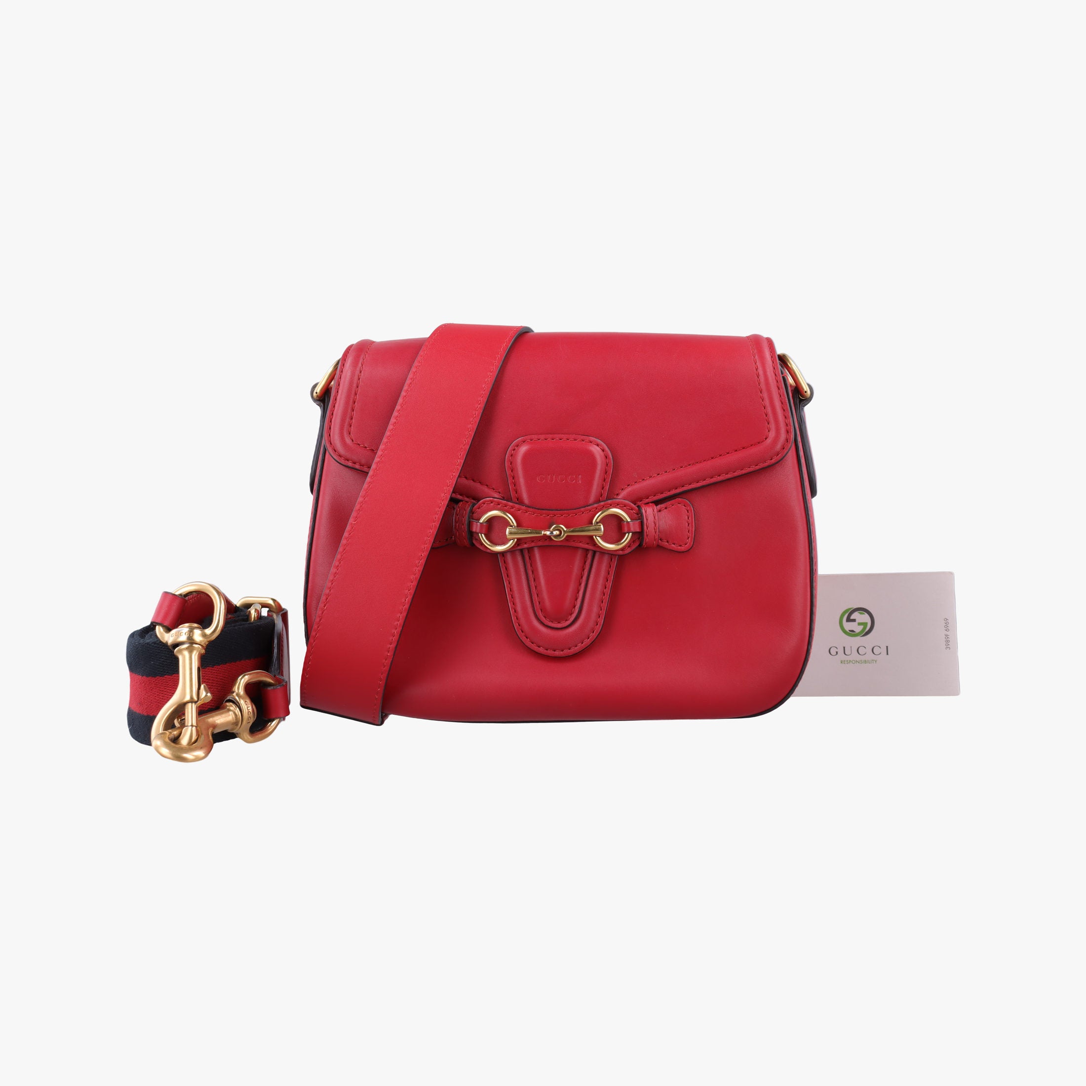 Secondhand Gucci Lady Web Red Leather 380573 shoulderbag | stylenewstar