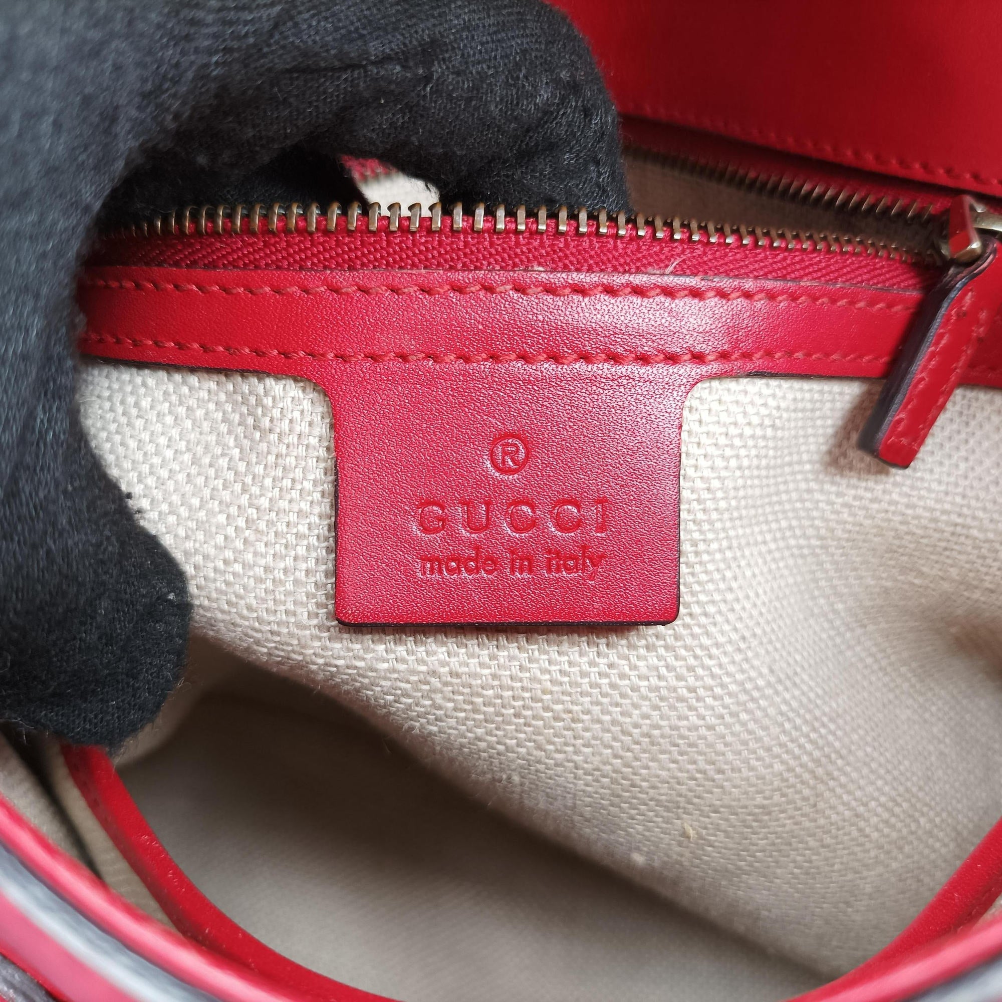 Secondhand Gucci Lady Web Red Leather 380573 shoulderbag | stylenewstar
