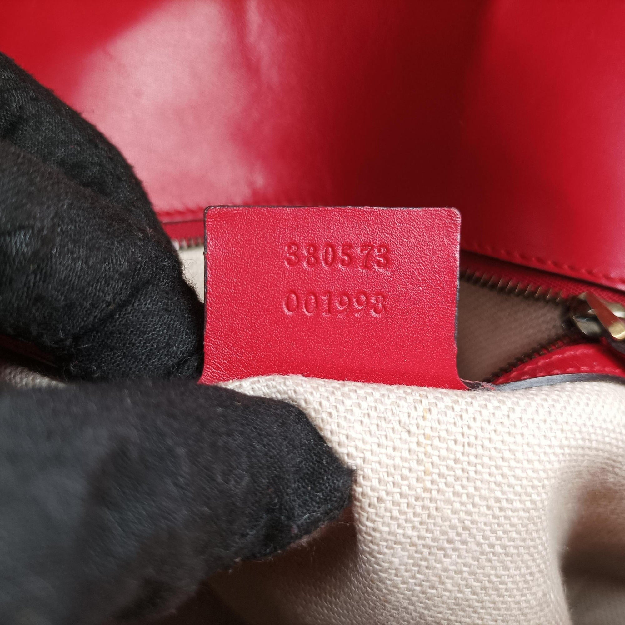 Secondhand Gucci Lady Web Red Leather 380573 shoulderbag | stylenewstar