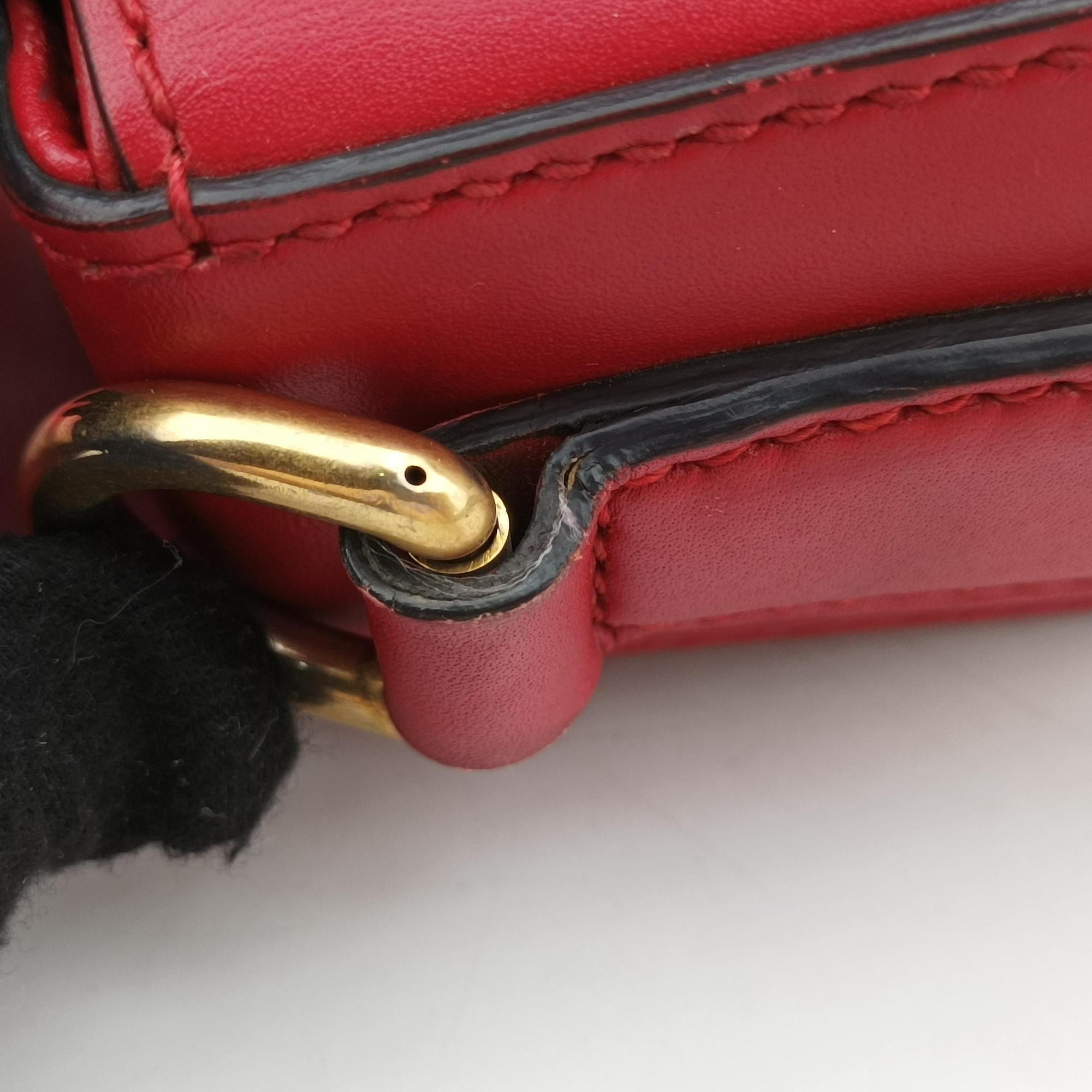 Secondhand Gucci Lady Web Red Leather 380573 shoulderbag | stylenewstar