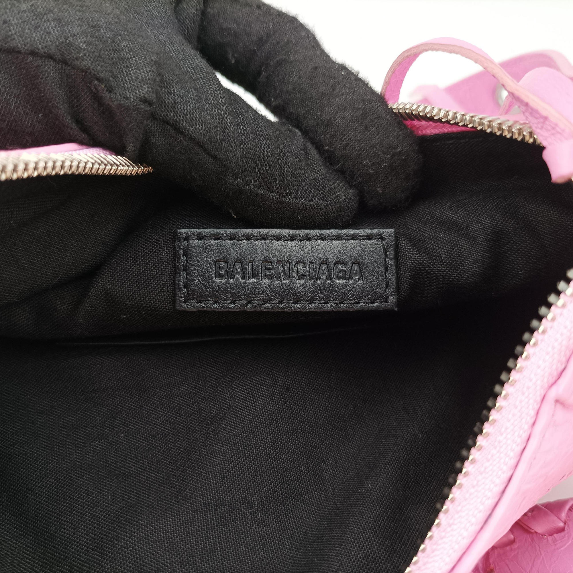 Pre-owned Balenciaga Le Cagole mini Pink Leather  shoulderbag | stylenewstar