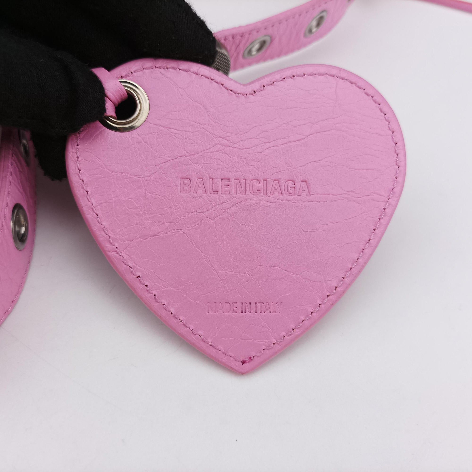 Pre-owned Balenciaga Le Cagole mini Pink Leather  shoulderbag | stylenewstar
