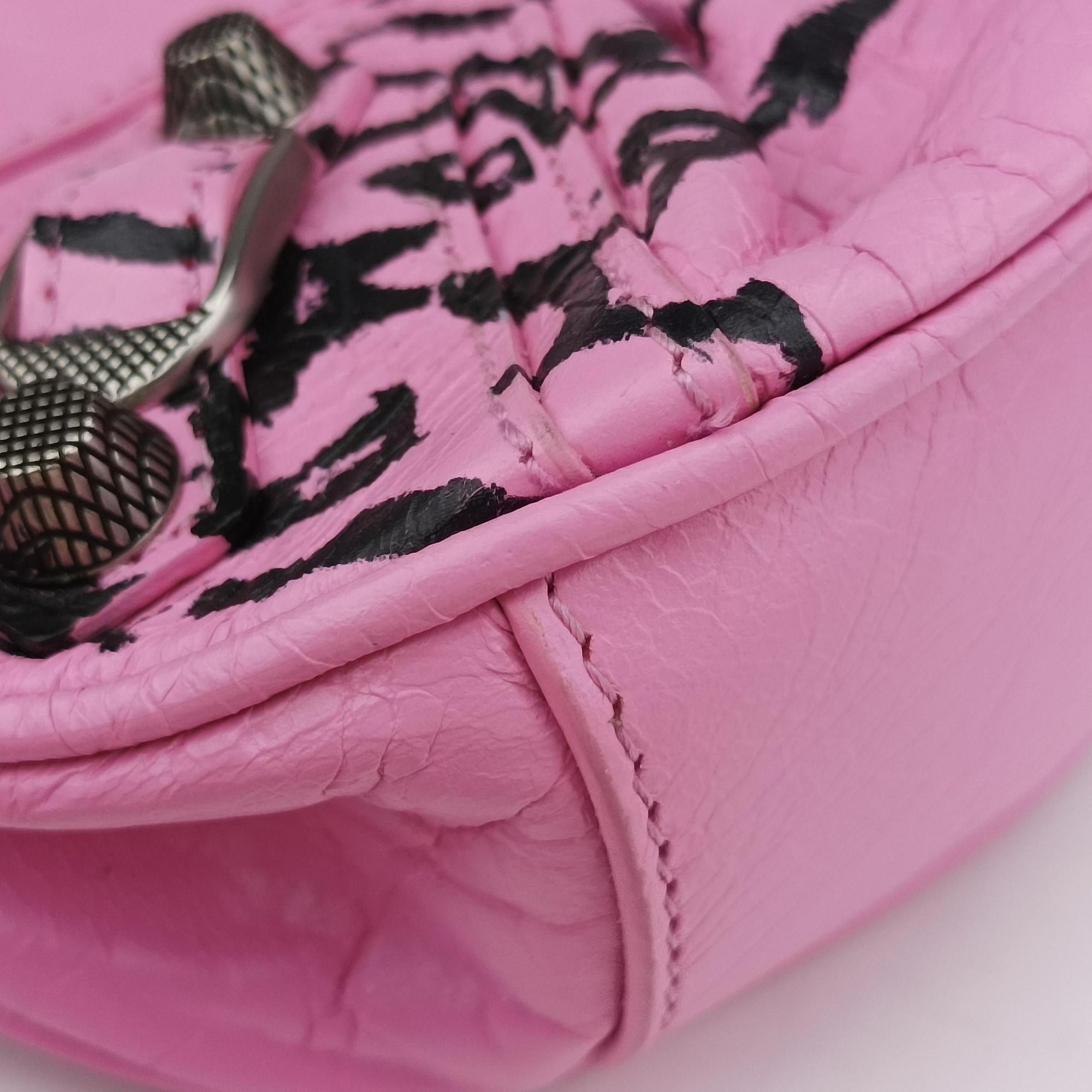 Pre-owned Balenciaga Le Cagole mini Pink Leather  shoulderbag | stylenewstar