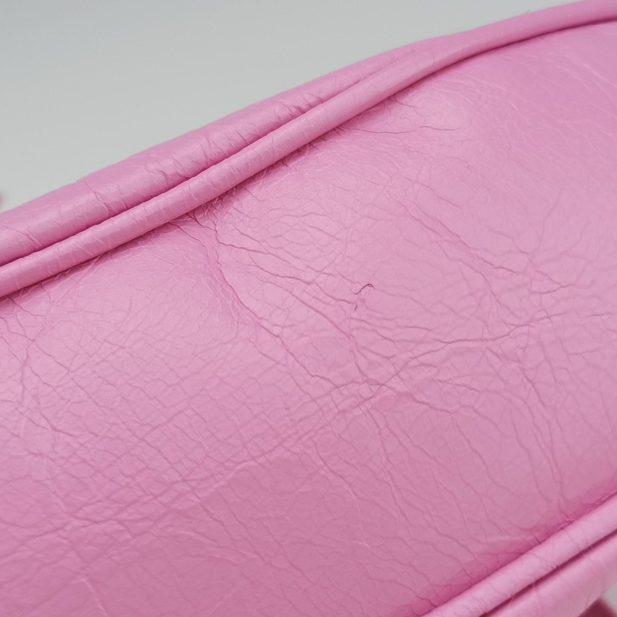 Pre-owned Balenciaga Le Cagole mini Pink Leather  shoulderbag | stylenewstar