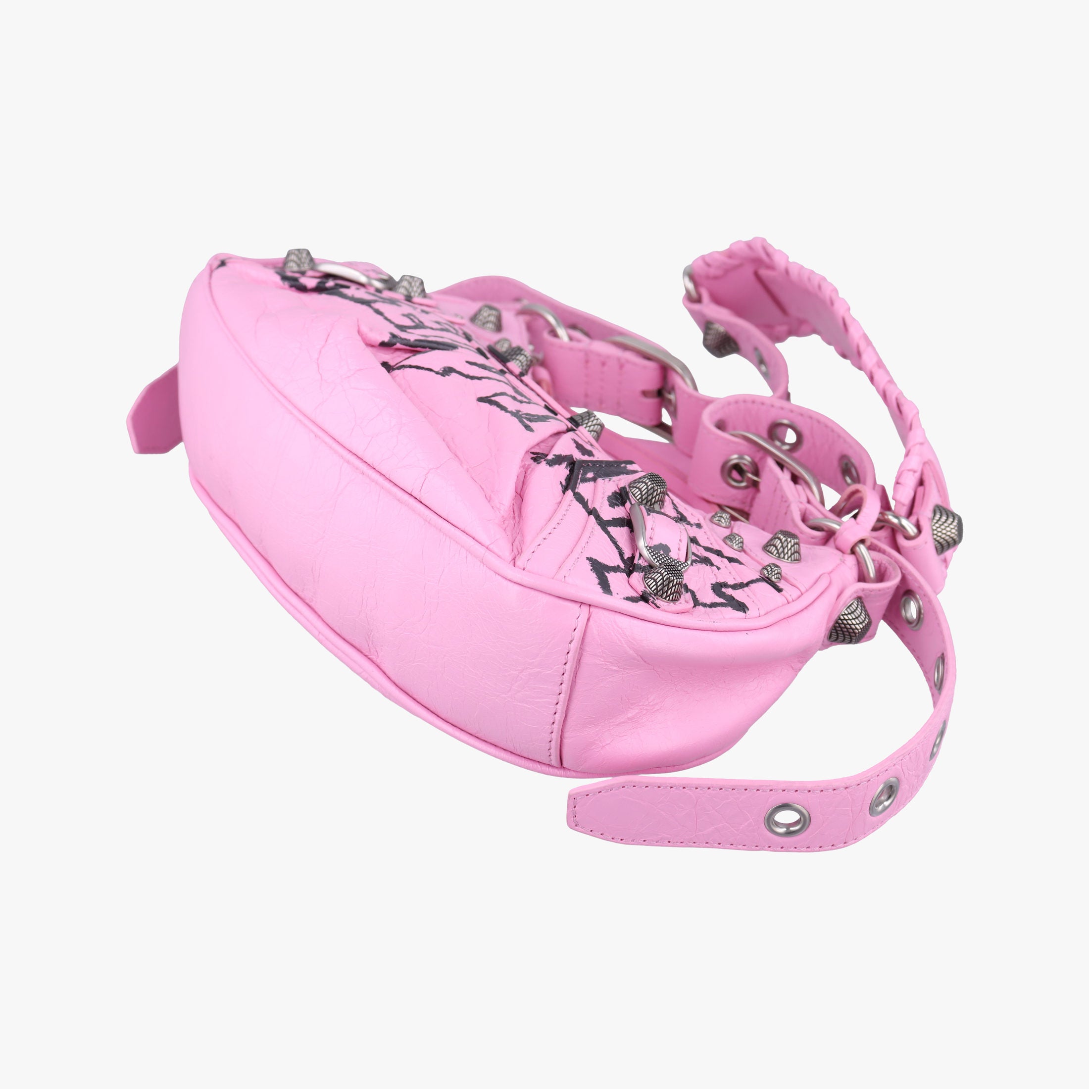 Pre-owned Balenciaga Le Cagole mini Pink Leather  shoulderbag | stylenewstar