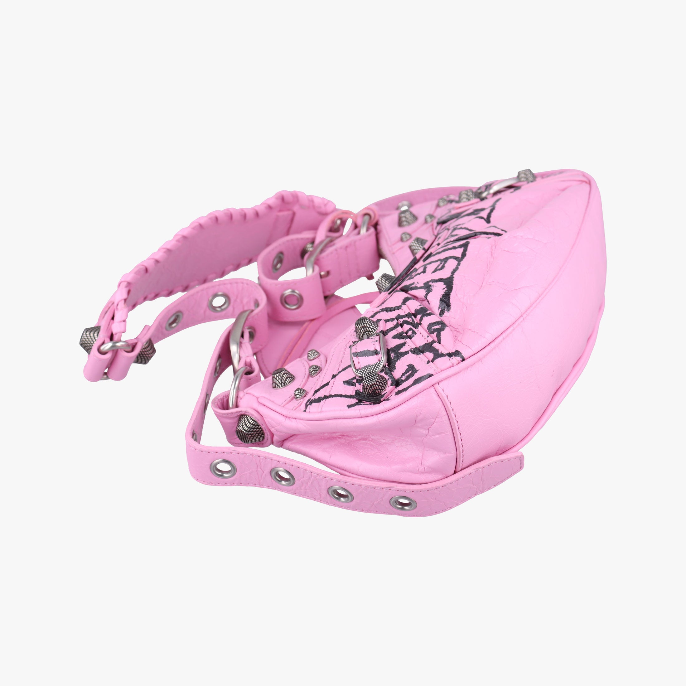 Pre-owned Balenciaga Le Cagole mini Pink Leather  shoulderbag | stylenewstar