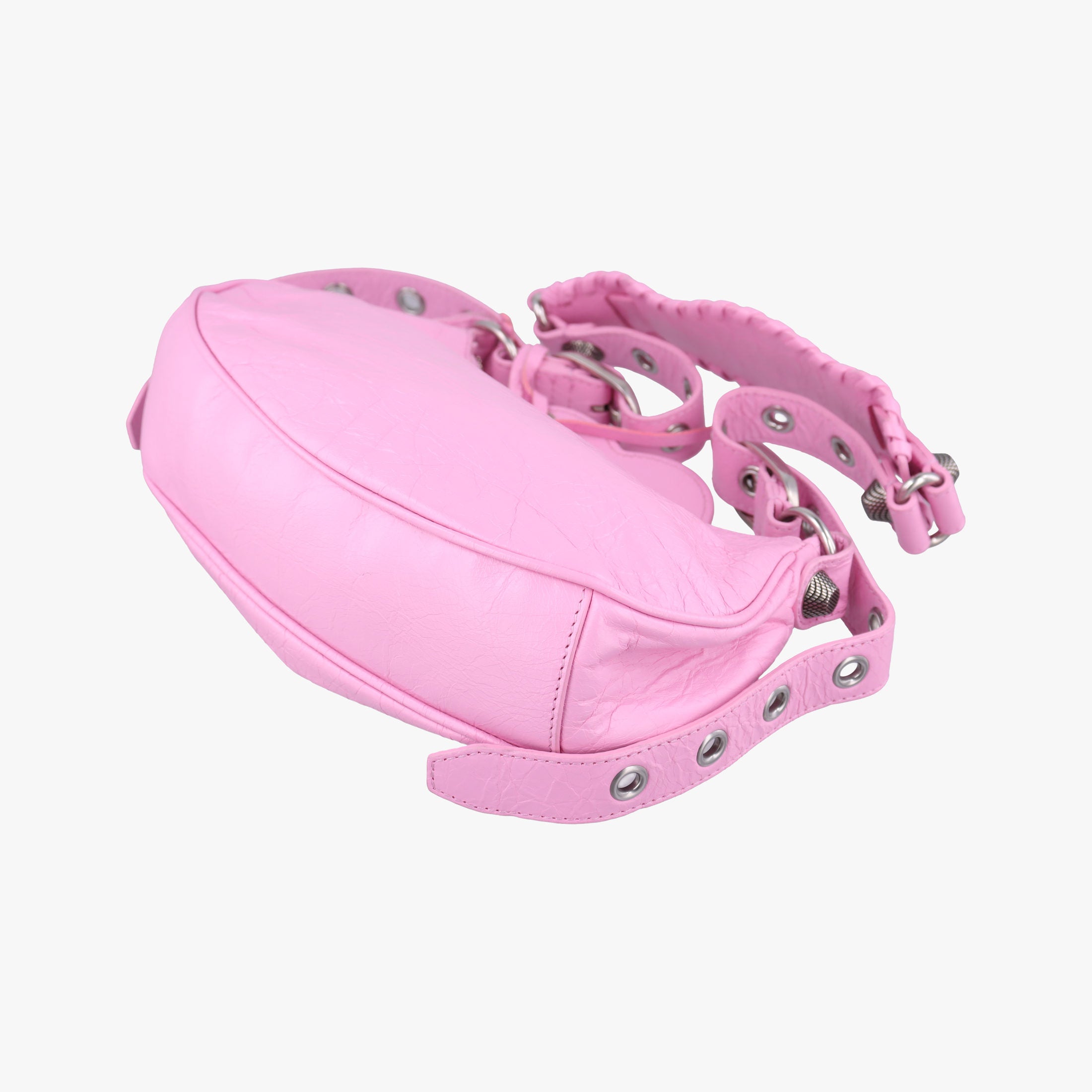 Pre-owned Balenciaga Le Cagole mini Pink Leather  shoulderbag | stylenewstar