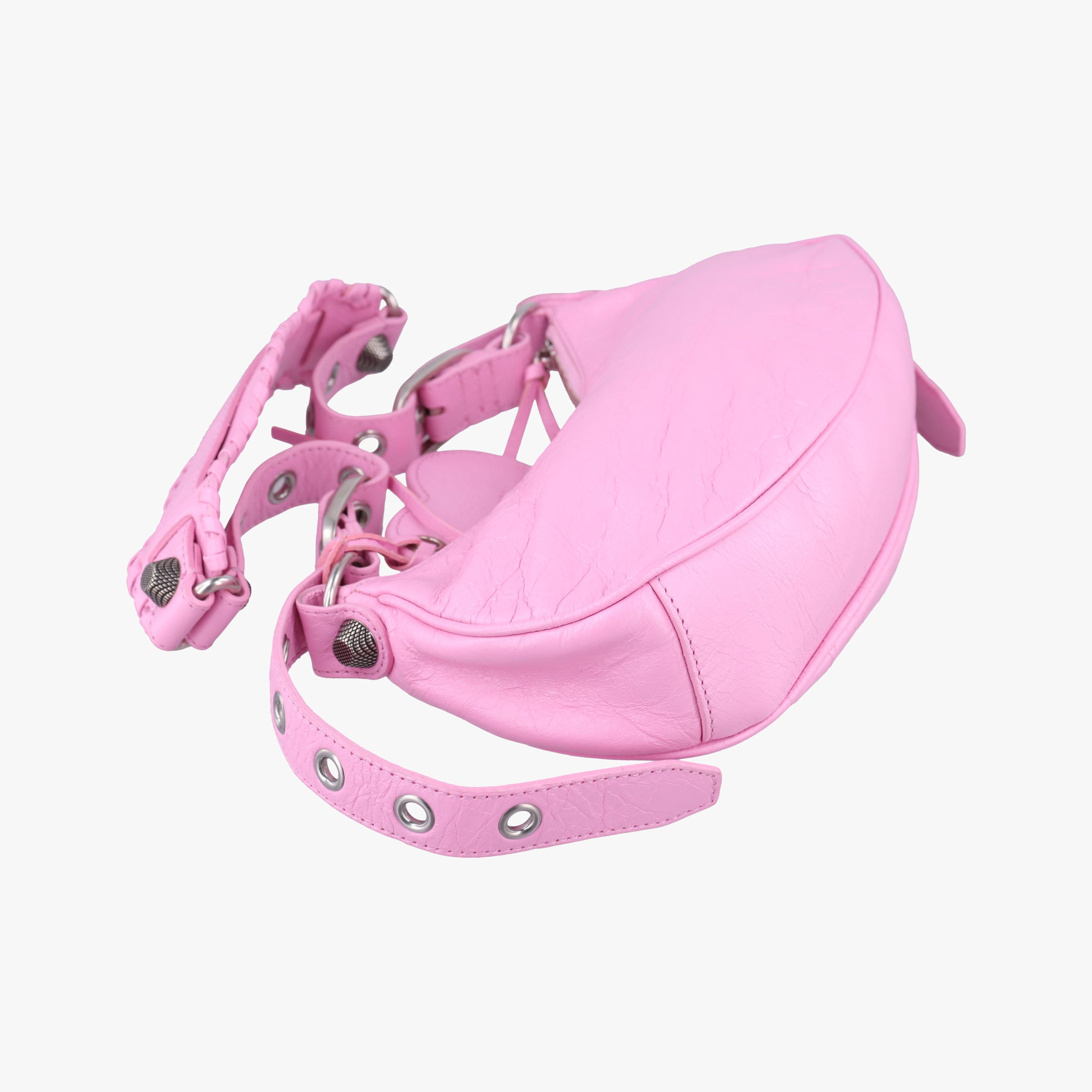 Pre-owned Balenciaga Le Cagole mini Pink Leather  shoulderbag | stylenewstar