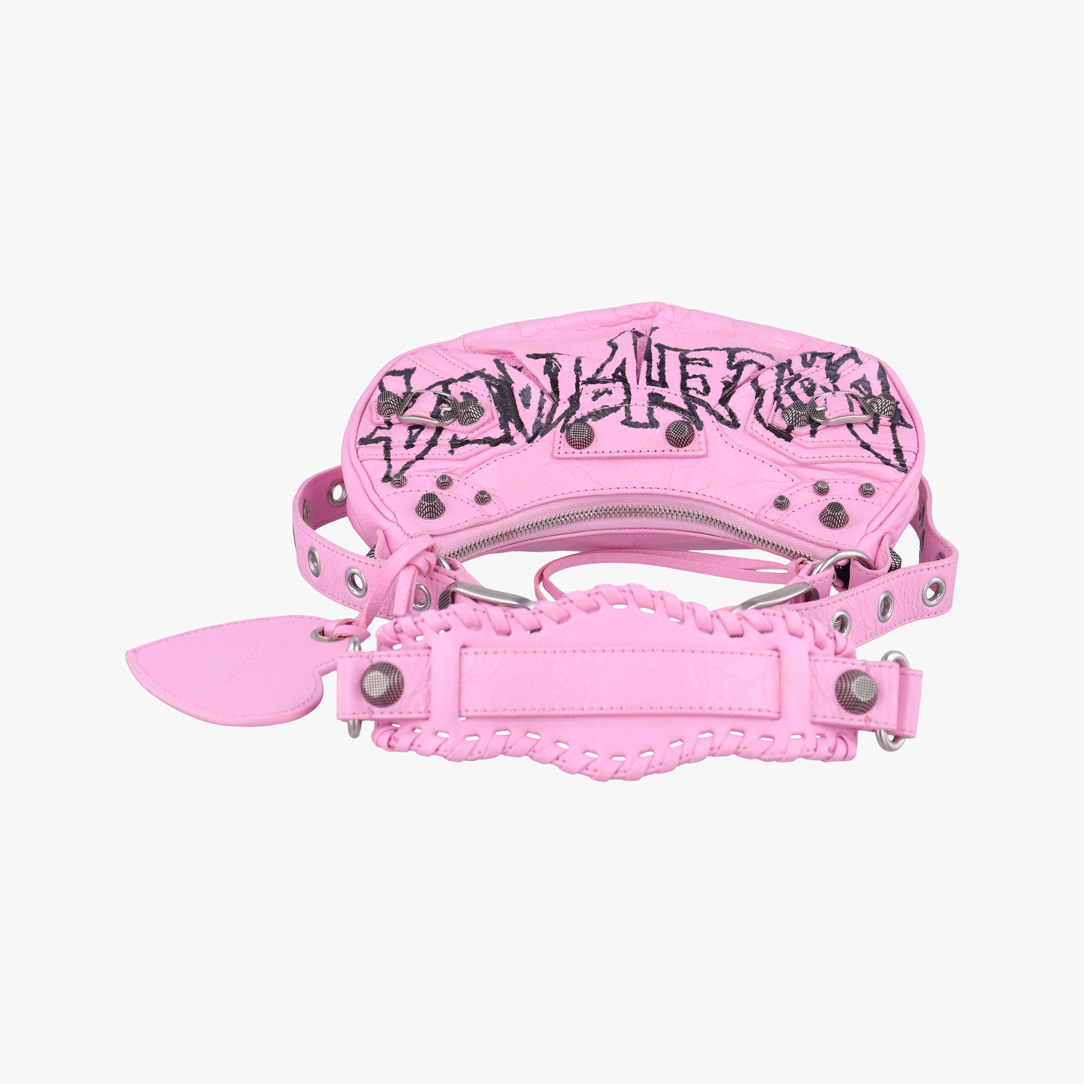 Pre-owned Balenciaga Le Cagole mini Pink Leather  shoulderbag | stylenewstar
