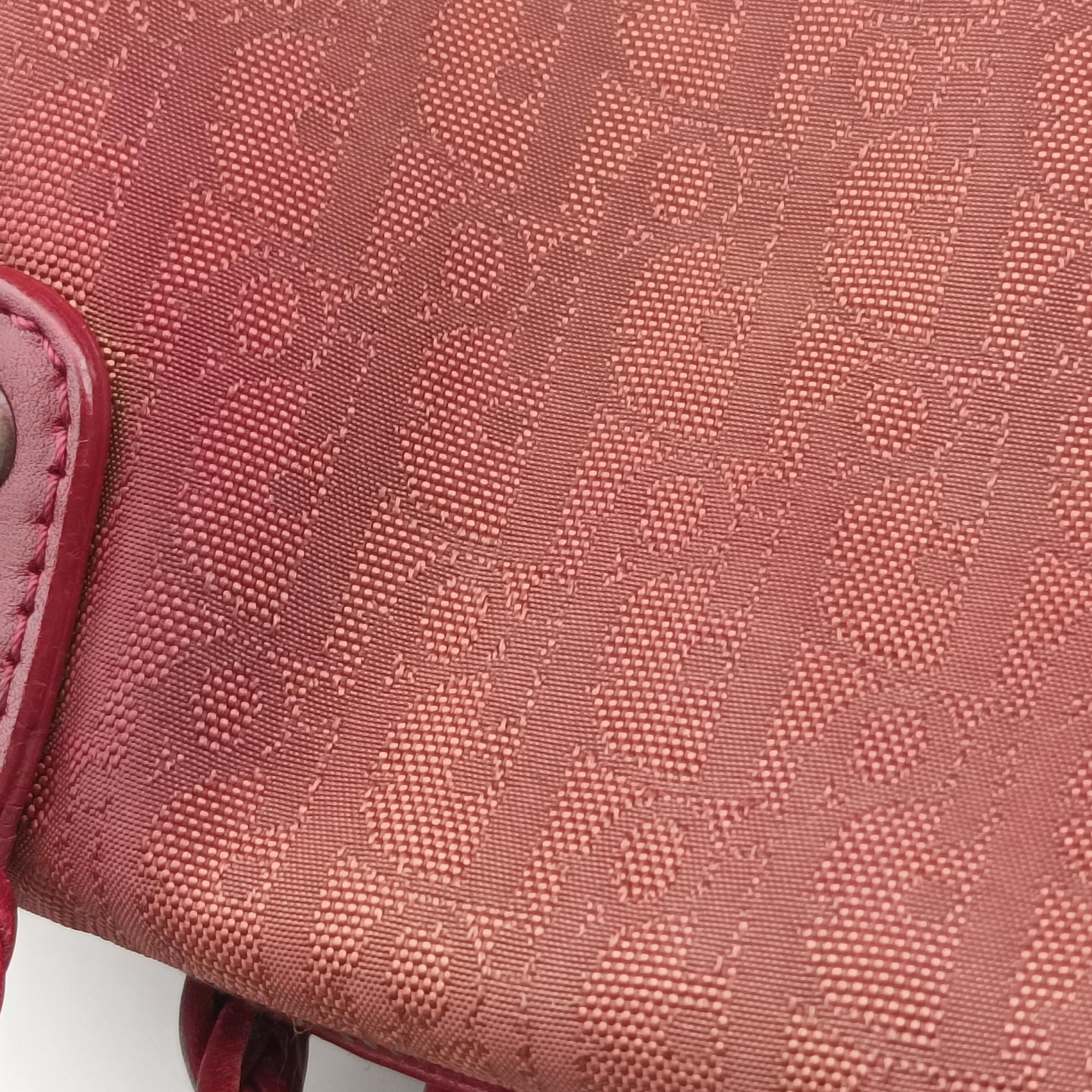 Pre-owned Christian Dior Ethnic Braided Tote burgundy×Multicolour canvas×leather  handbag | stylenewstar