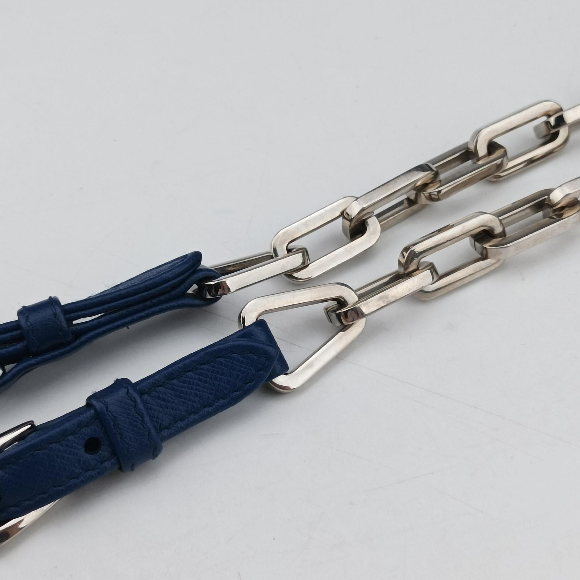 Pre-owned Prada Sound Lock Blue SAFFIANO Leather  shoulderbag | stylenewstar