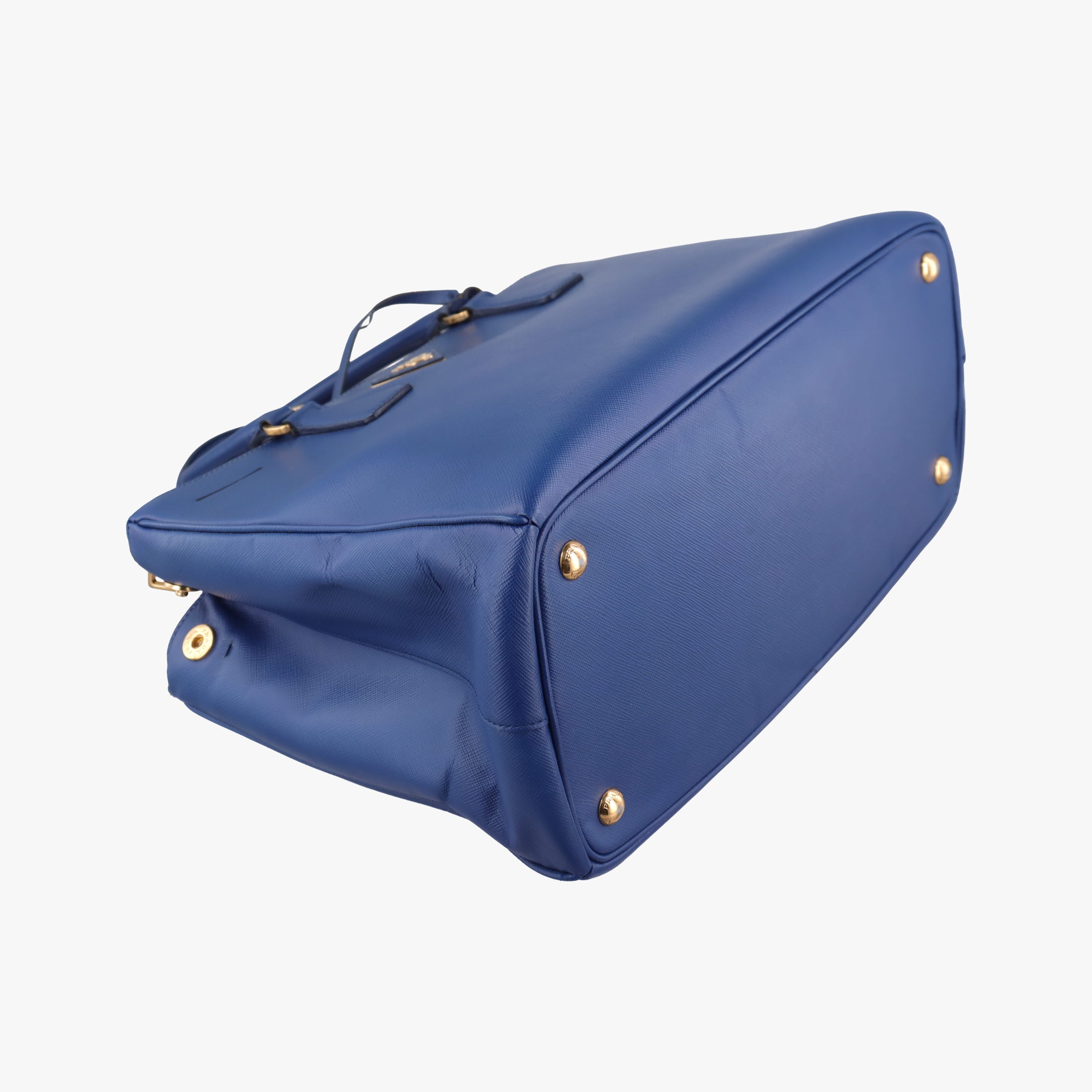 Pre-owned Prada Galleria Blue SAFFIANO Leather BN2274 shoulderbag | stylenewstar