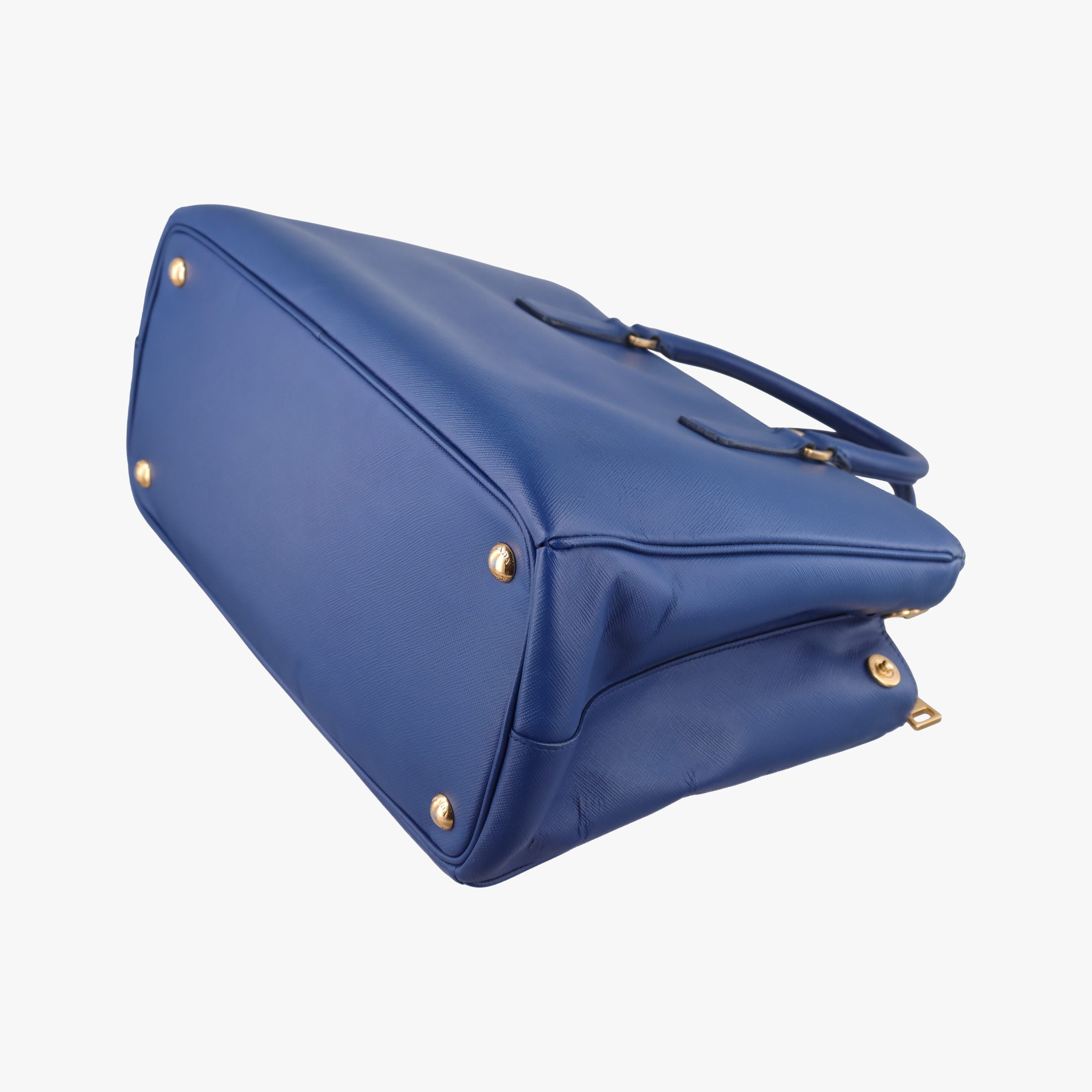 Pre-owned Prada Galleria Blue SAFFIANO Leather BN2274 shoulderbag | stylenewstar