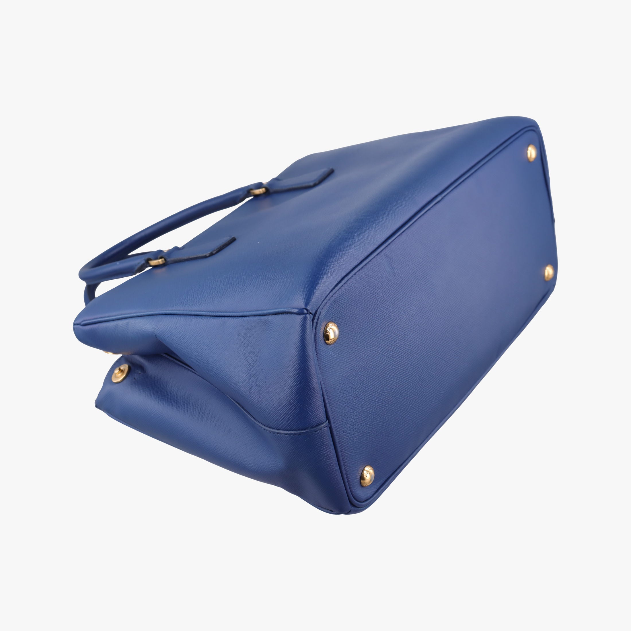 Pre-owned Prada Galleria Blue SAFFIANO Leather BN2274 shoulderbag | stylenewstar