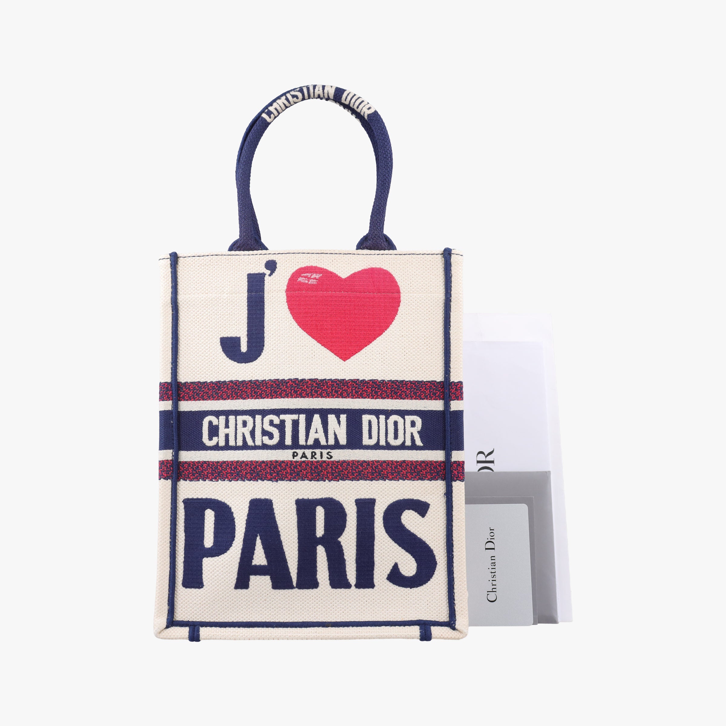 Vintage Christian Dior BOOK TOTE White Canvas  handbag | stylenewstar