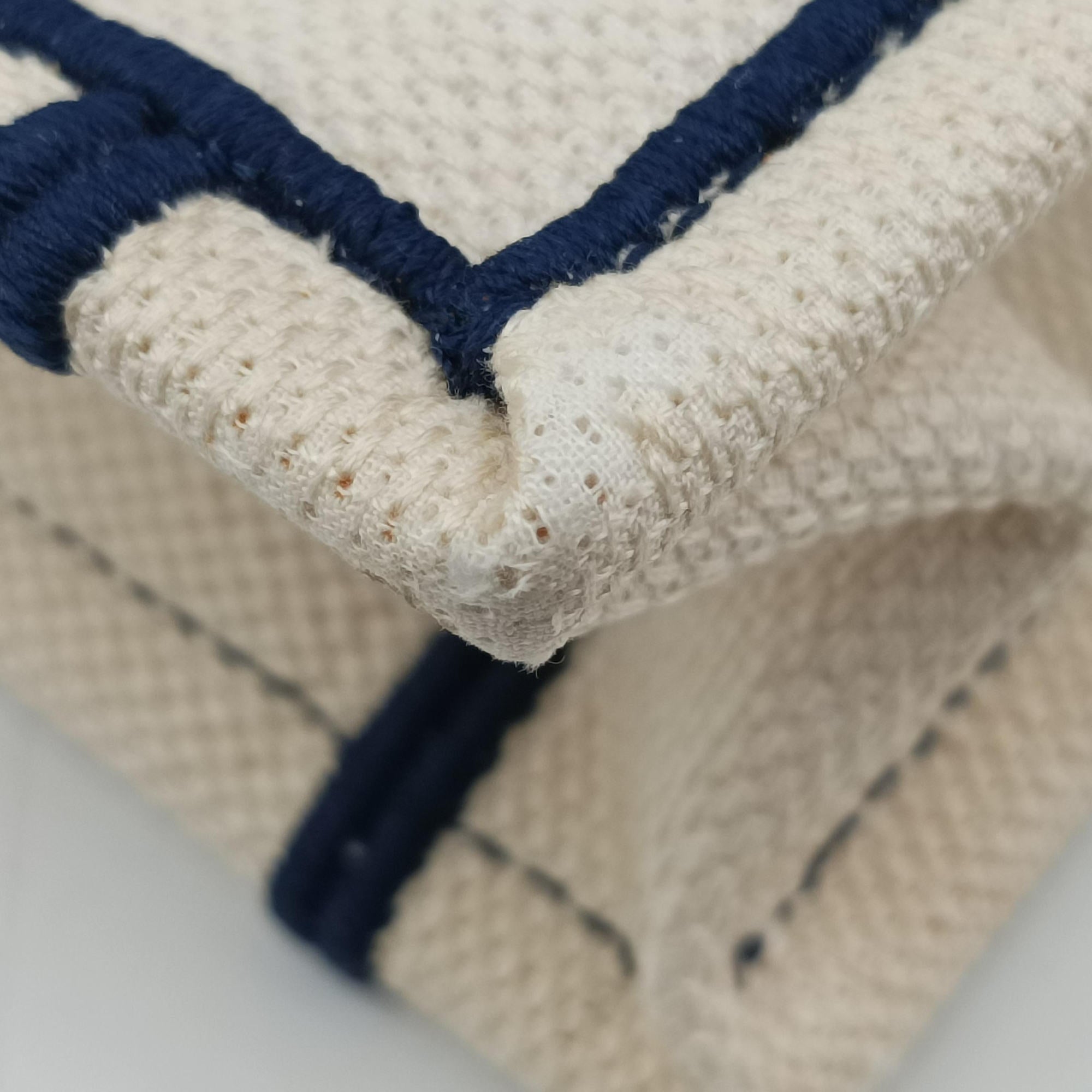 Vintage Christian Dior BOOK TOTE White Canvas  handbag | stylenewstar