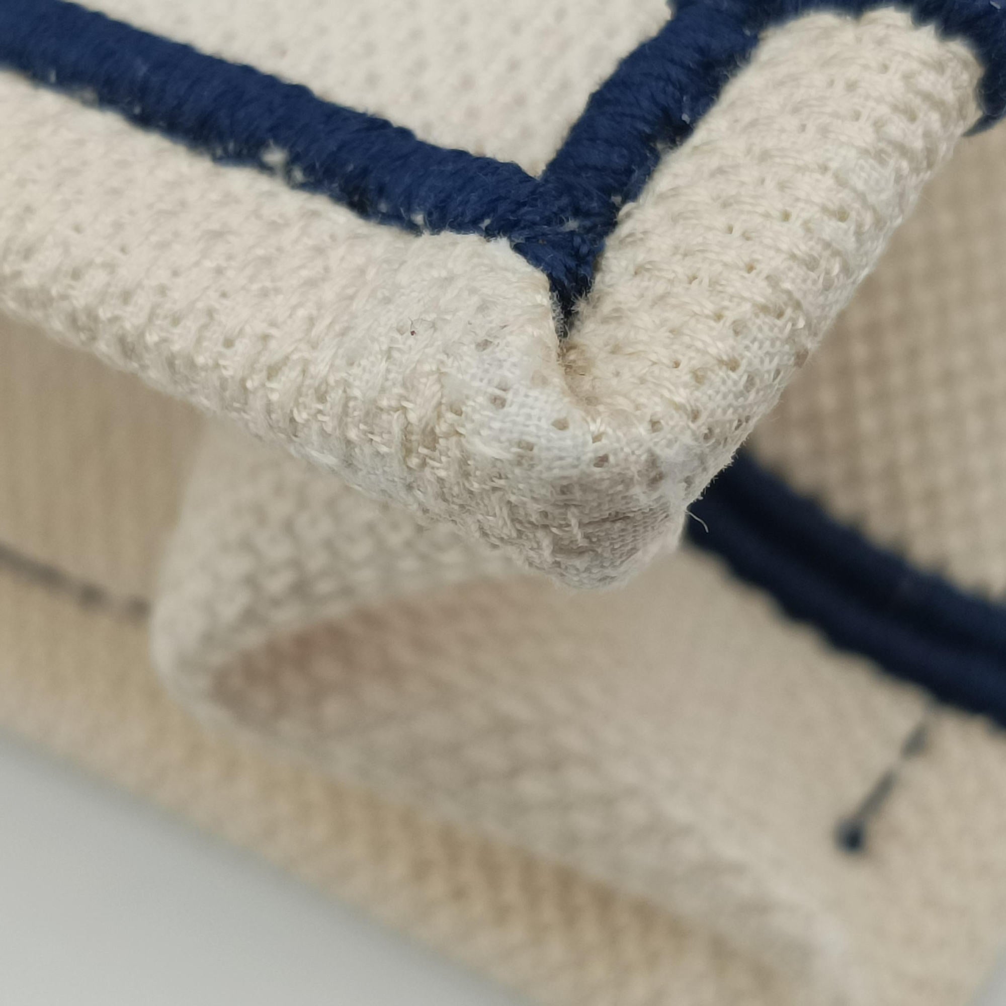 Vintage Christian Dior BOOK TOTE White Canvas  handbag | stylenewstar