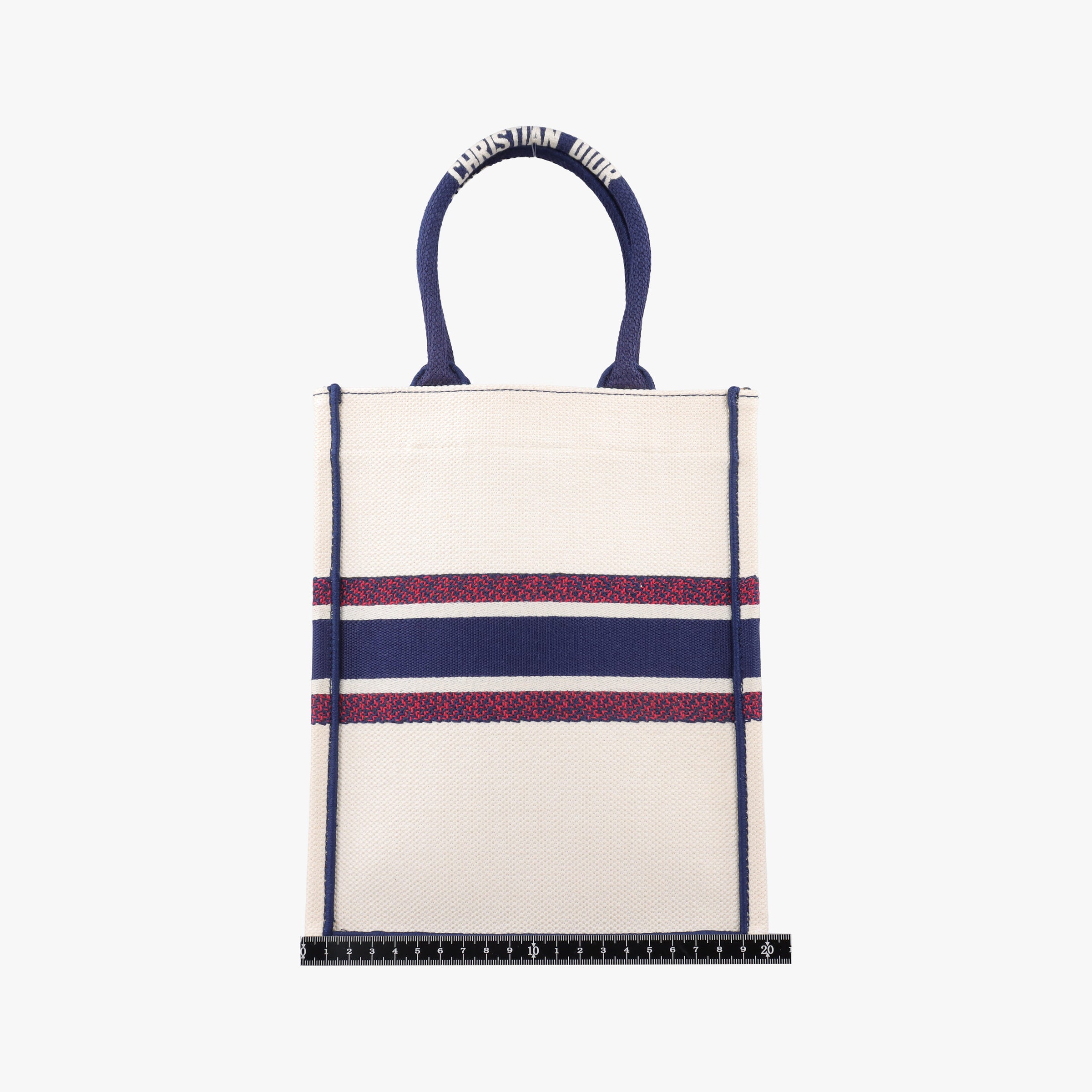 Vintage Christian Dior BOOK TOTE White Canvas  handbag | stylenewstar