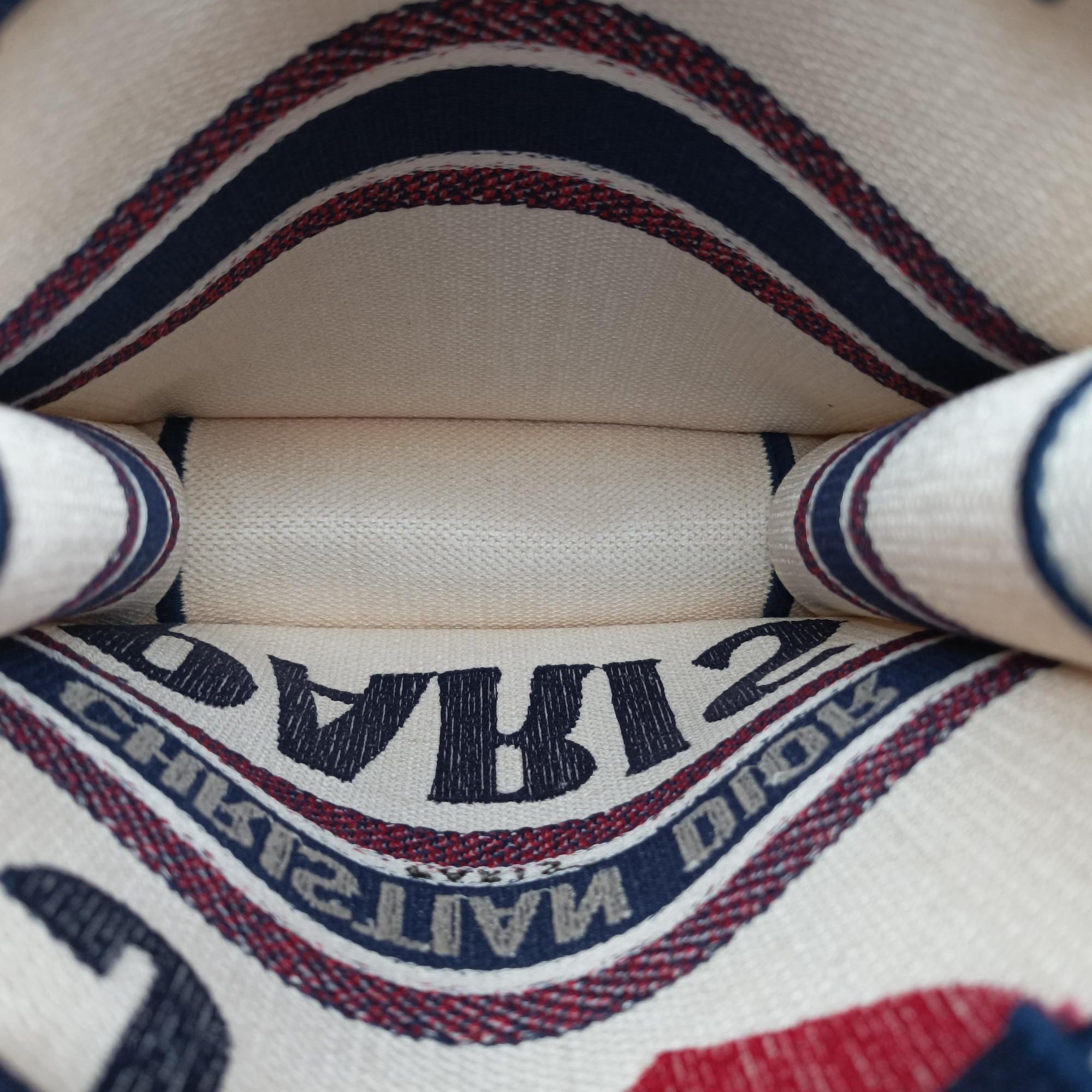 Vintage Christian Dior BOOK TOTE White Canvas  handbag | stylenewstar