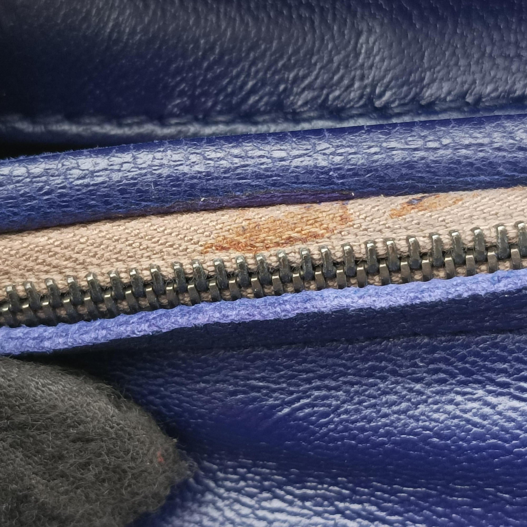 Pre-owned Bottega Veneta Intrecciato Olimpia Navy lambskin  shoulderbag | stylenewstar