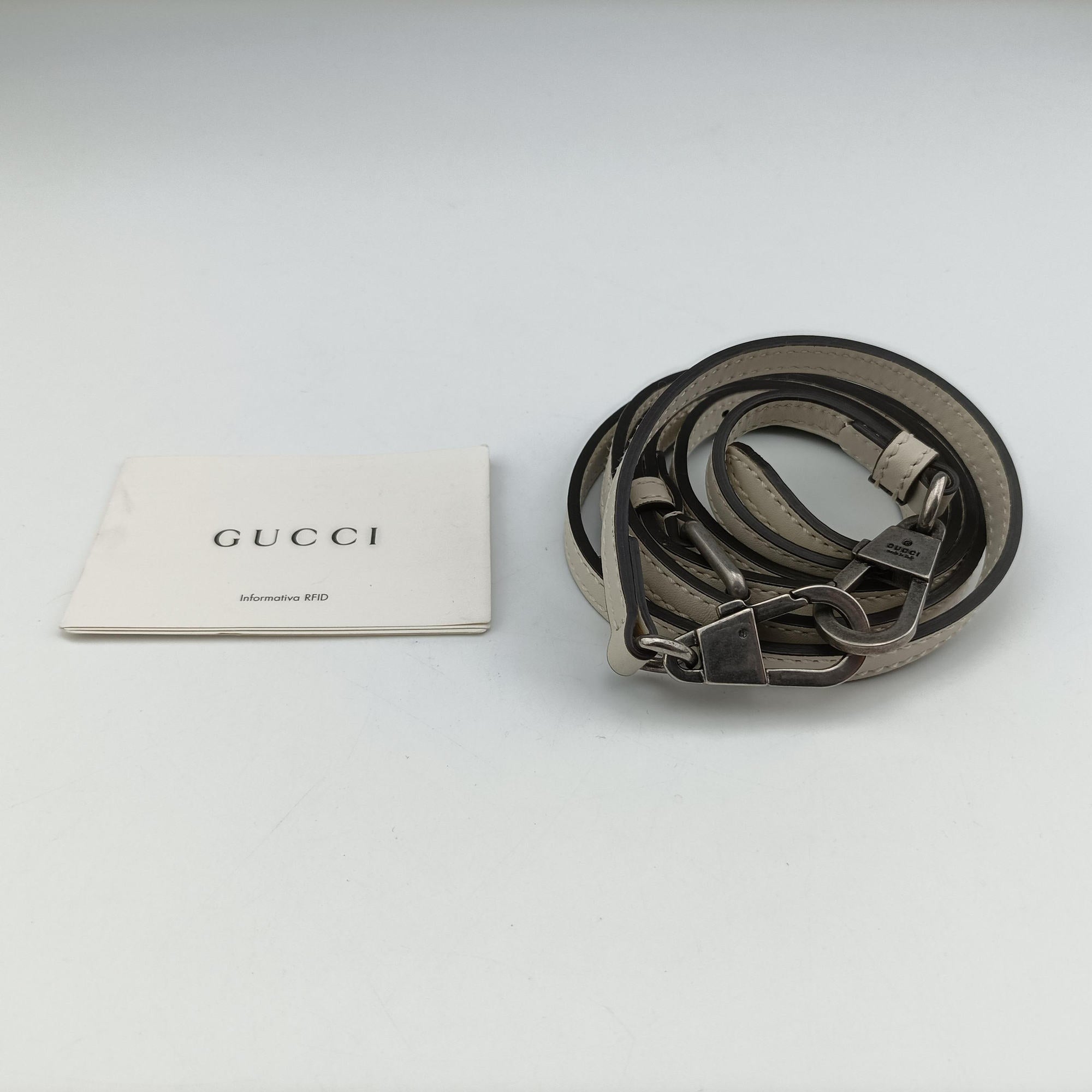 Pre-owned Gucci SEGA collaboration GUCCY print White Leather 511189 shoulderbag | stylenewstar