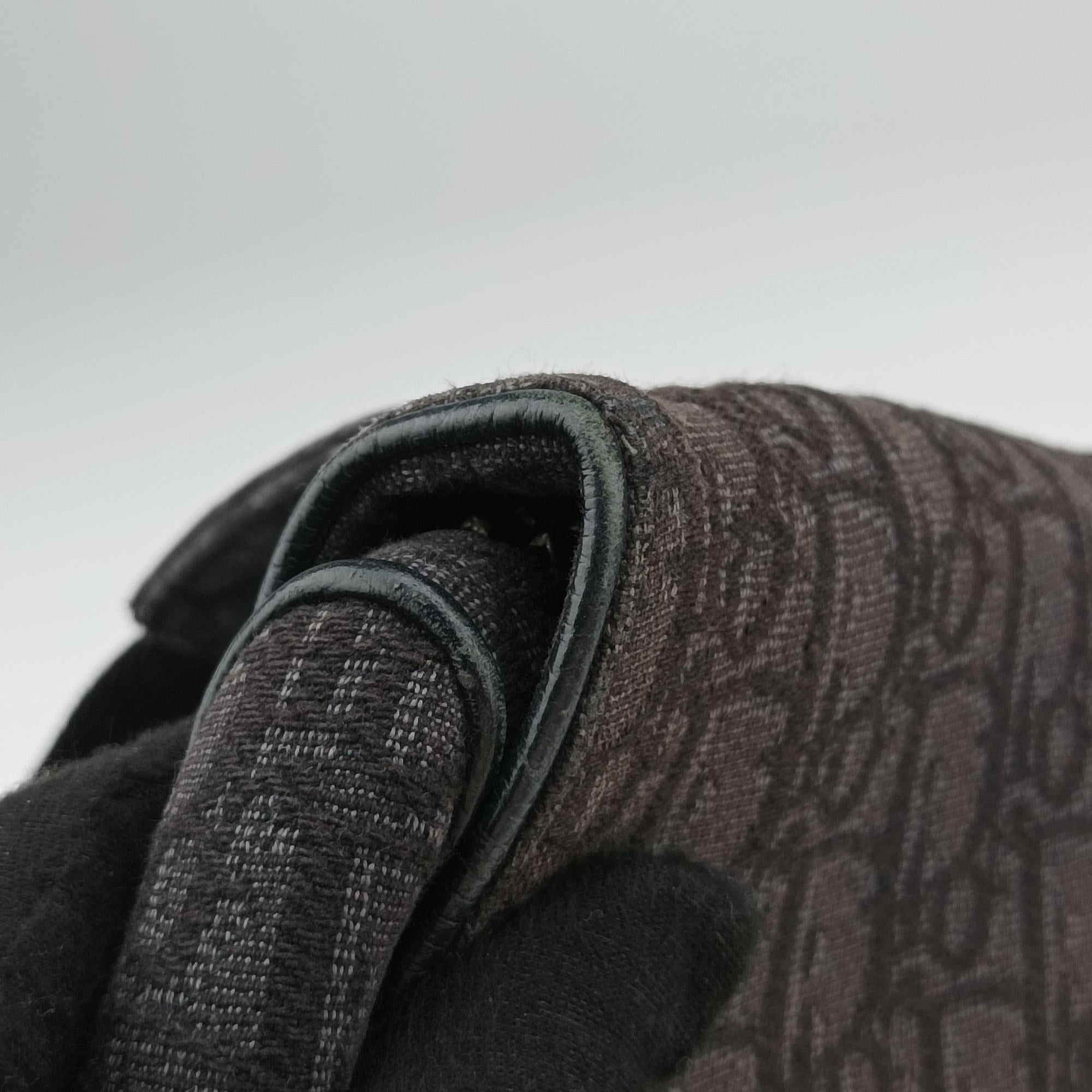Pre-owned Christian Dior Saddle Black Jacquard  bum bag/waist bag | stylenewstar