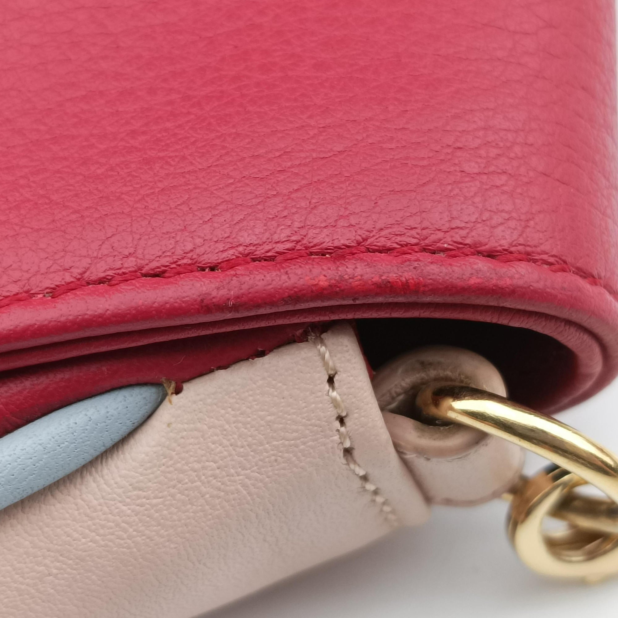 Vintage Fendi Fendista Pochette Red Leather 8M0276 shoulderbag | stylenewstar