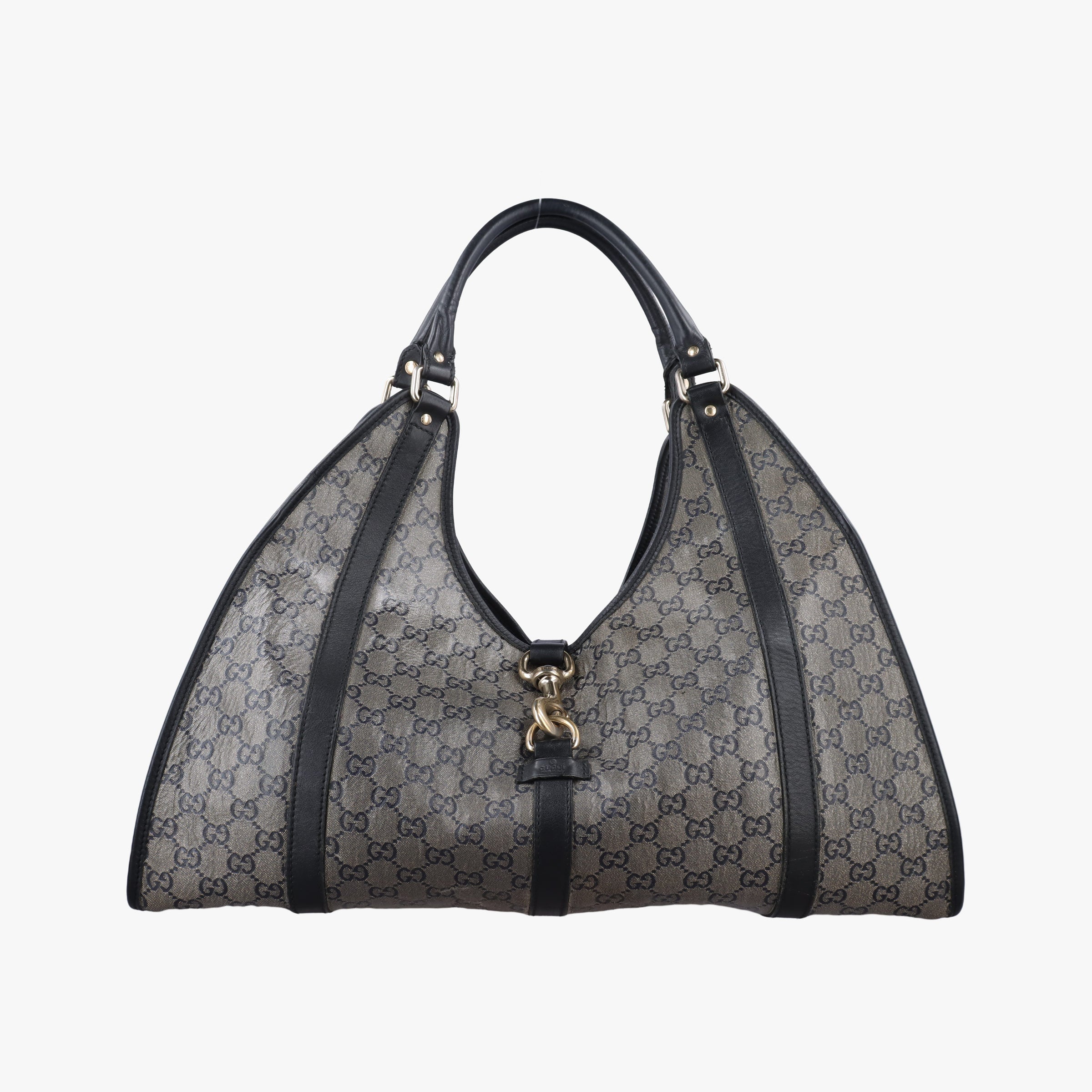 Pre-owned Gucci New Jackie Brown×Black PVC coated canvas×Leather 203493 handbag | stylenewstar