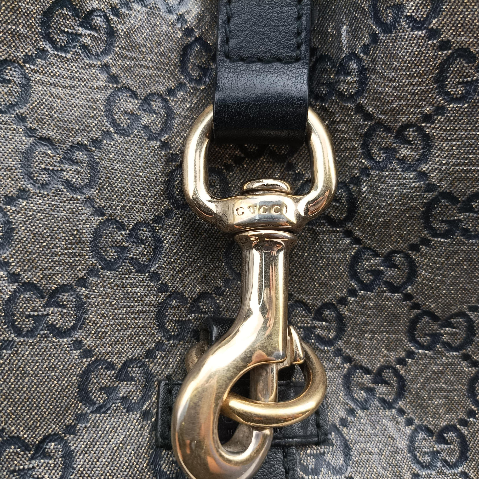 Pre-owned Gucci New Jackie Brown×Black PVC coated canvas×Leather 203493 handbag | stylenewstar