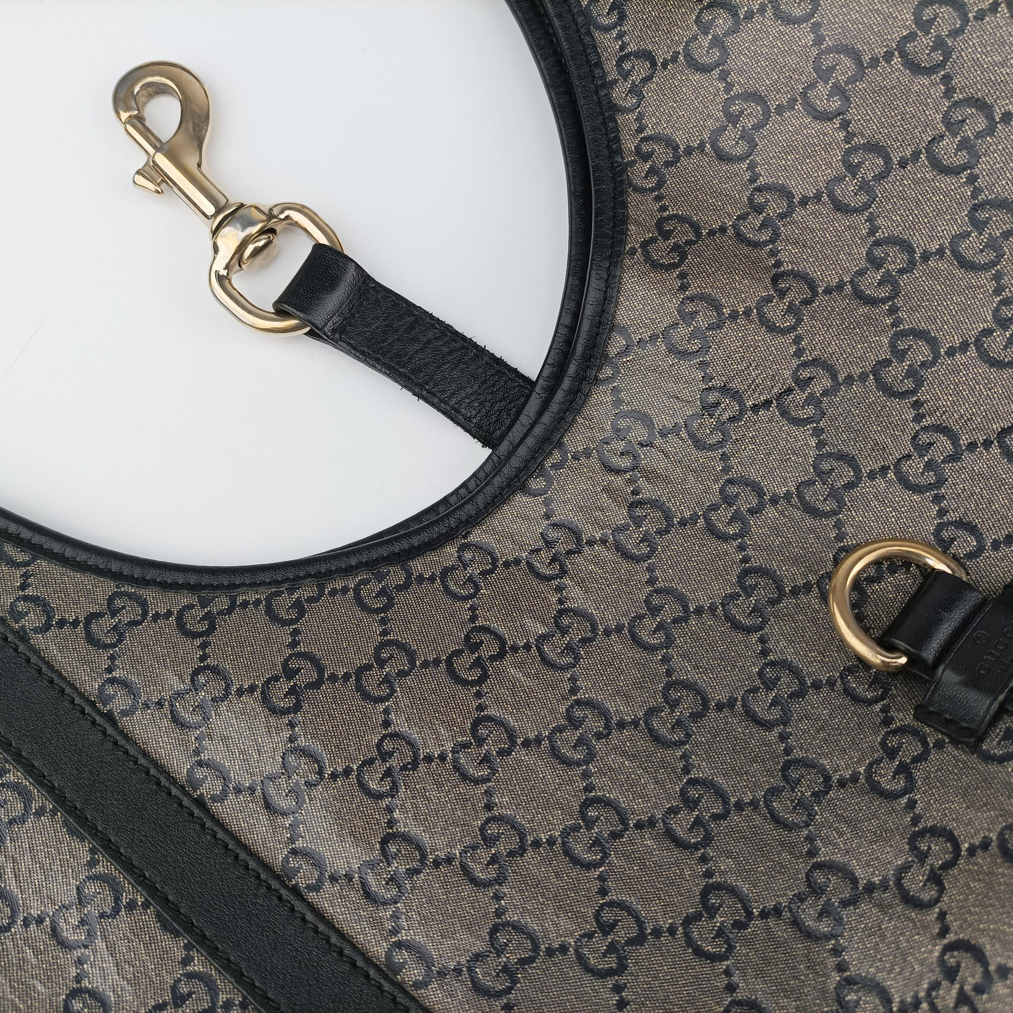 Pre-owned Gucci New Jackie Brown×Black PVC coated canvas×Leather 203493 handbag | stylenewstar