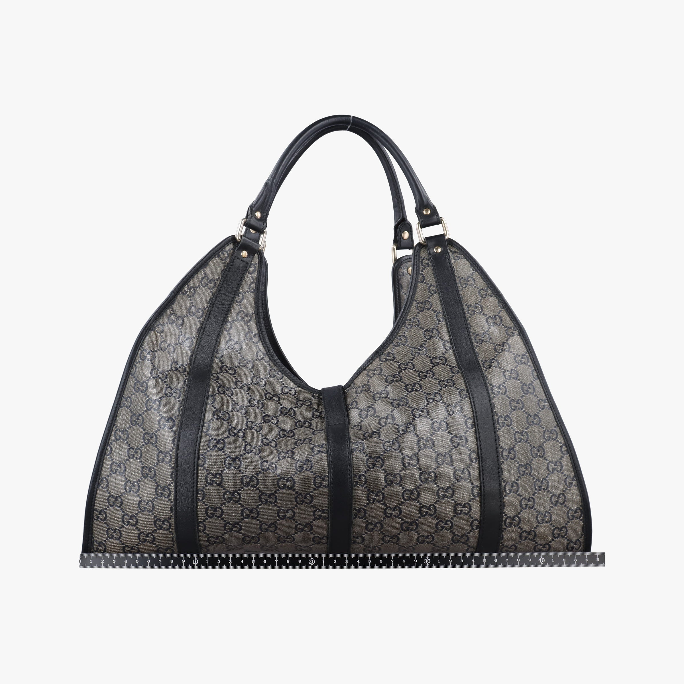 Pre-owned Gucci New Jackie Brown×Black PVC coated canvas×Leather 203493 handbag | stylenewstar