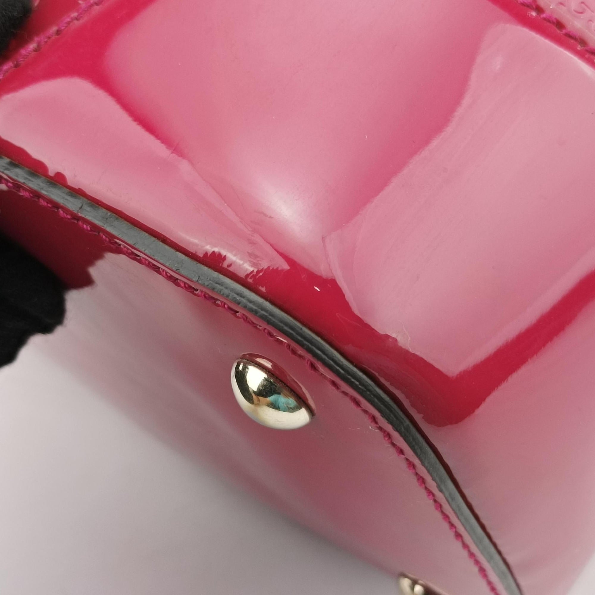 Pre-owned Gucci Microguccissima Red Patent Leather 309617 shoulderbag | stylenewstar