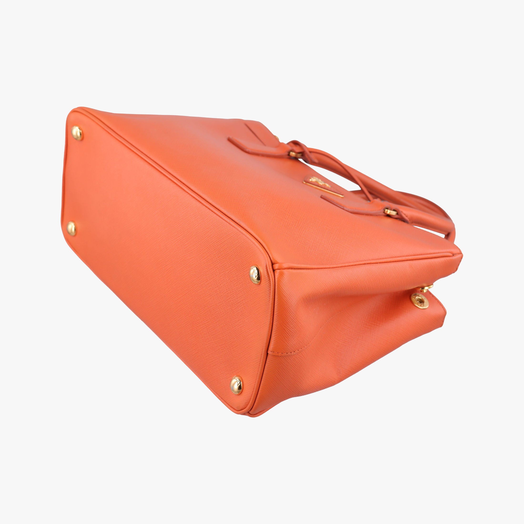 Pre-owned Prada Galleria Orange SAFFIANO Leather BN1844 shoulderbag | stylenewstar