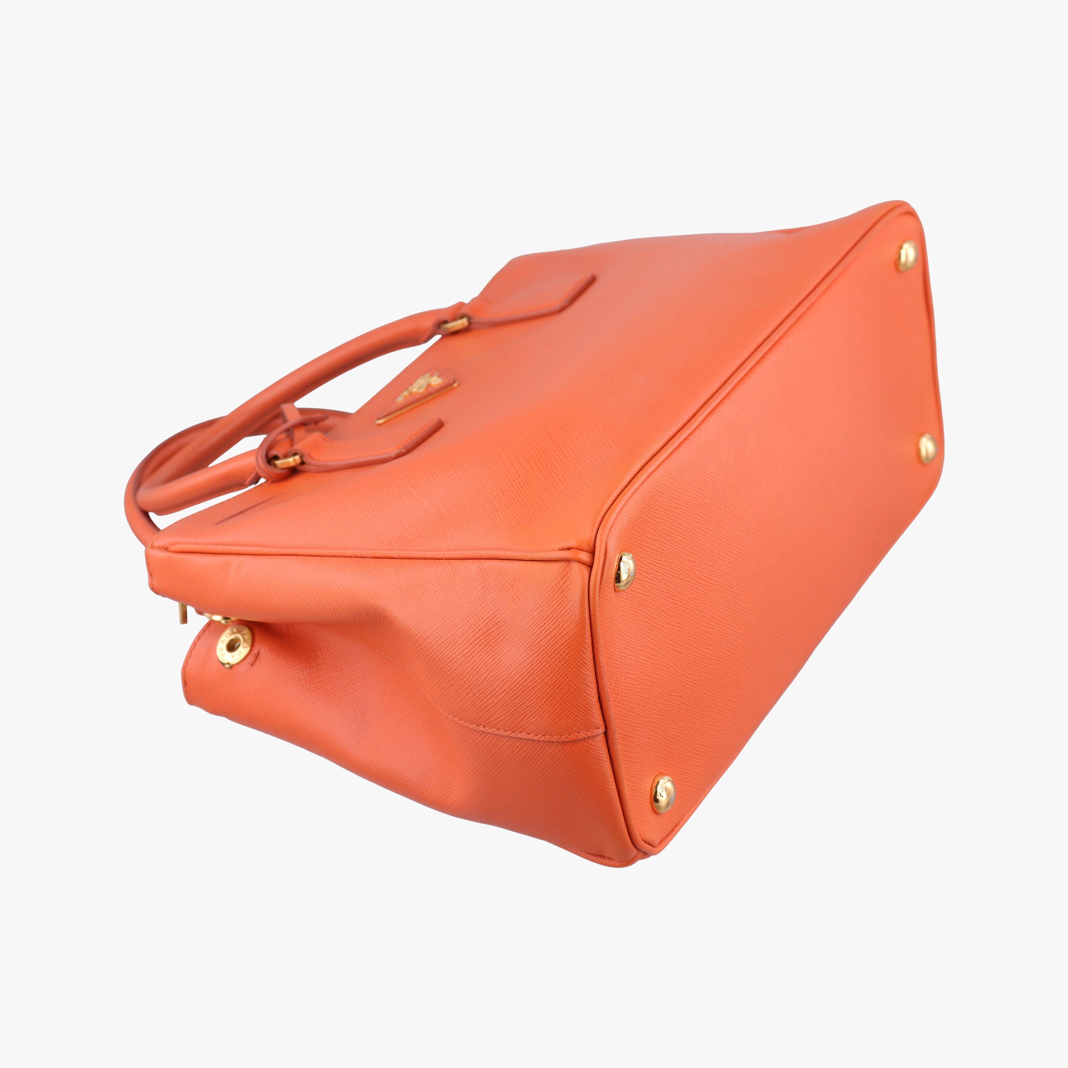 Pre-owned Prada Galleria Orange SAFFIANO Leather BN1844 shoulderbag | stylenewstar