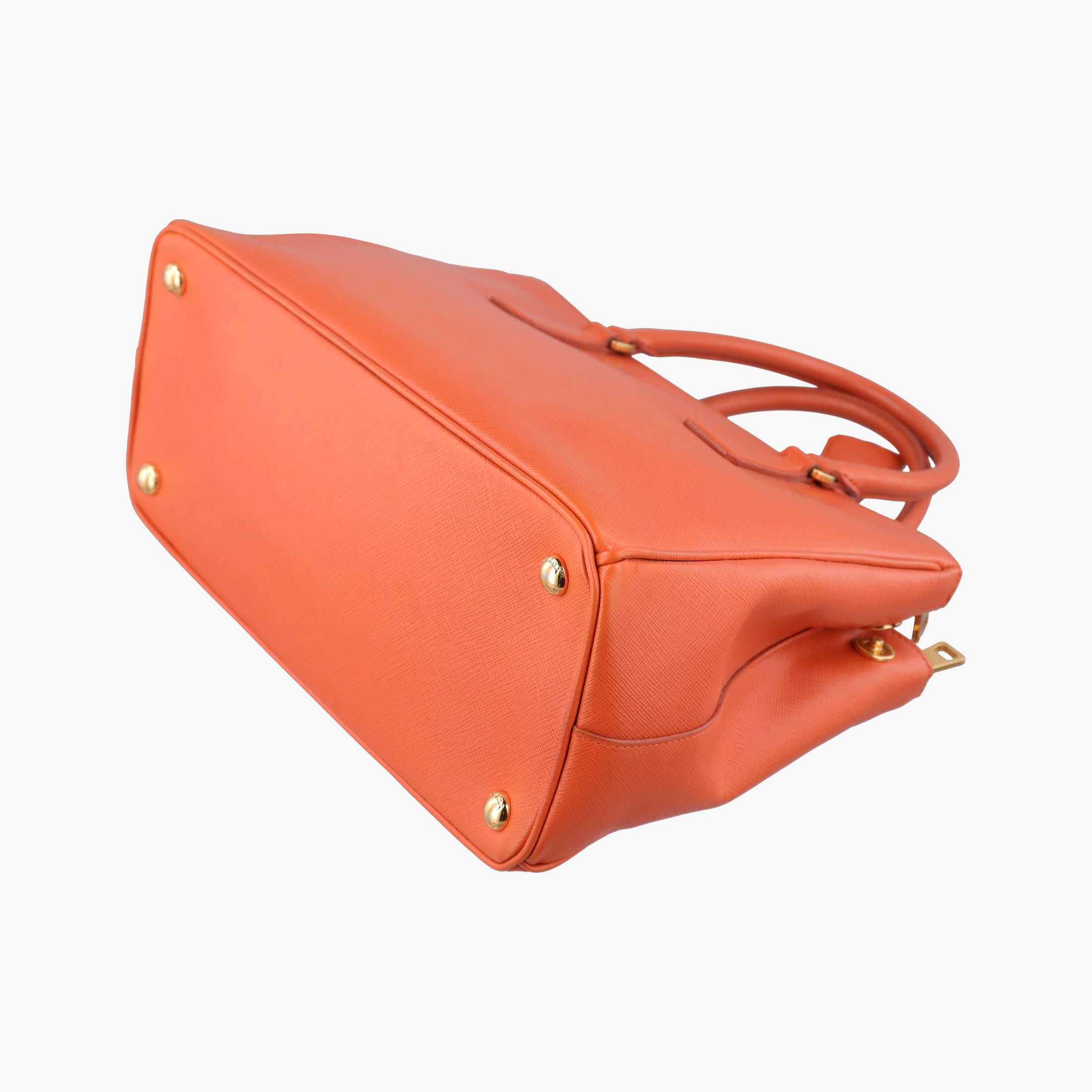 Pre-owned Prada Galleria Orange SAFFIANO Leather BN1844 shoulderbag | stylenewstar