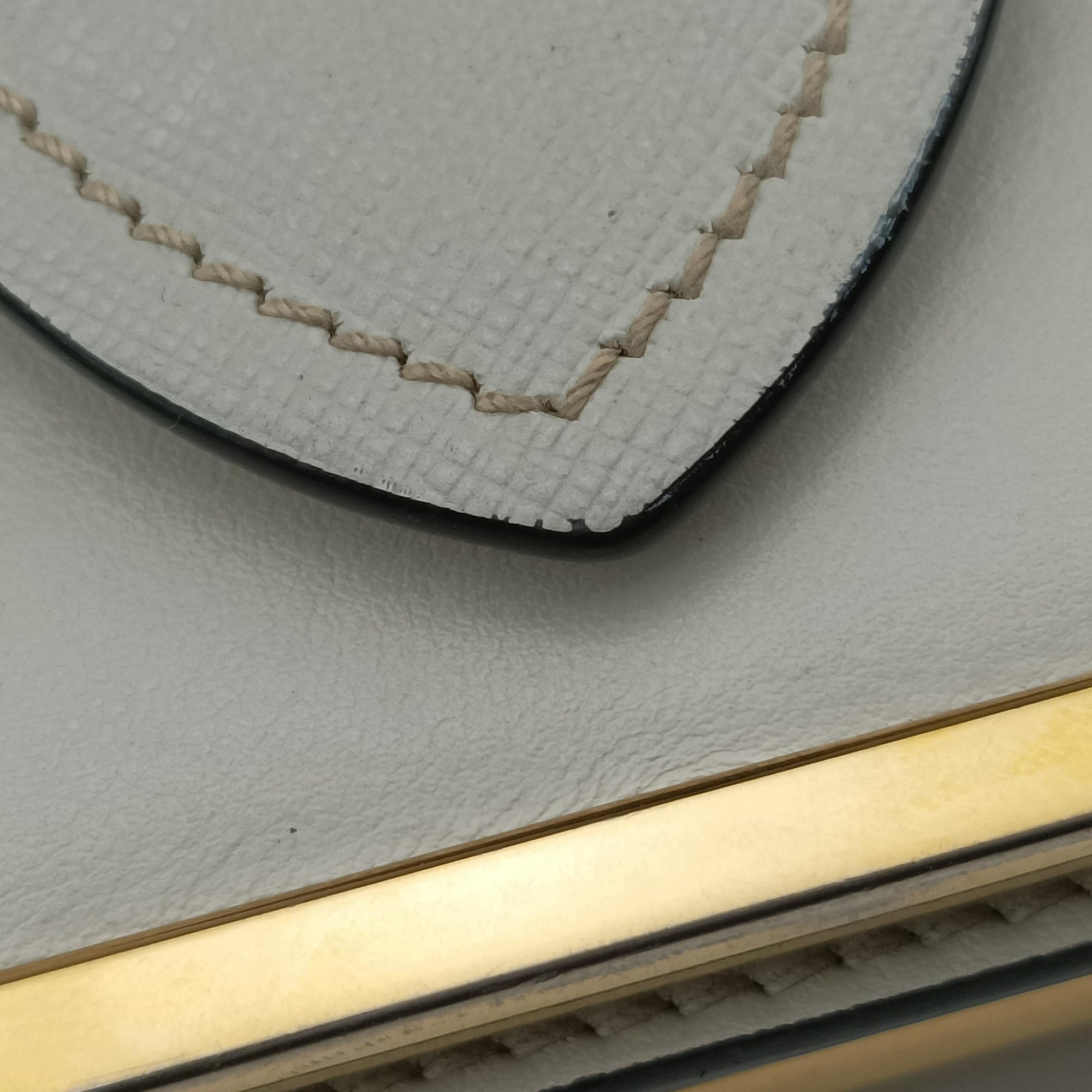 Pre-owned Prada Astrology Cahier White×Black Saffiano leather×Leather  shoulderbag | stylenewstar