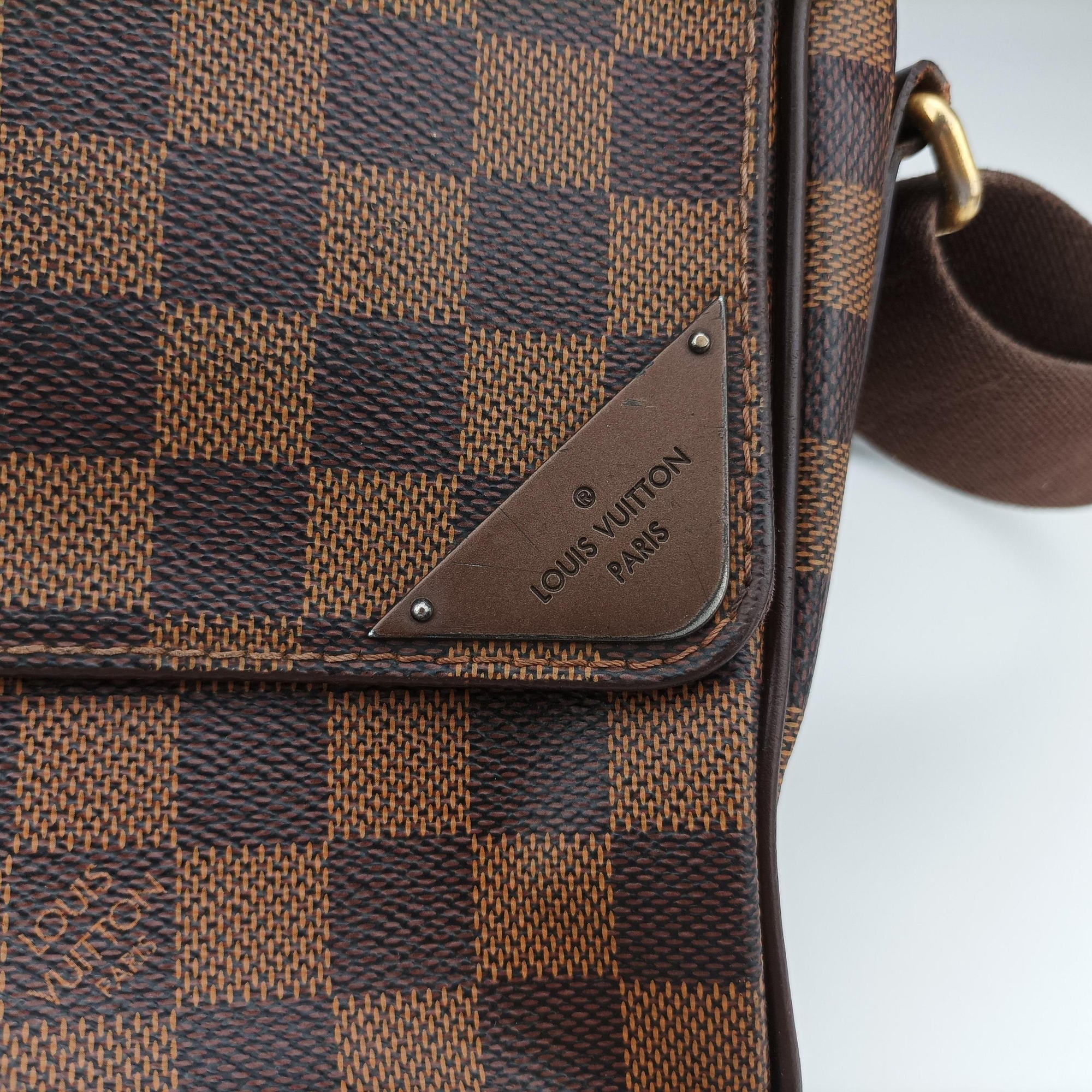 Pre-owned Louis Vuitton SHELTON EBENE Damier Canvas N41149 shoulderbag | stylenewstar