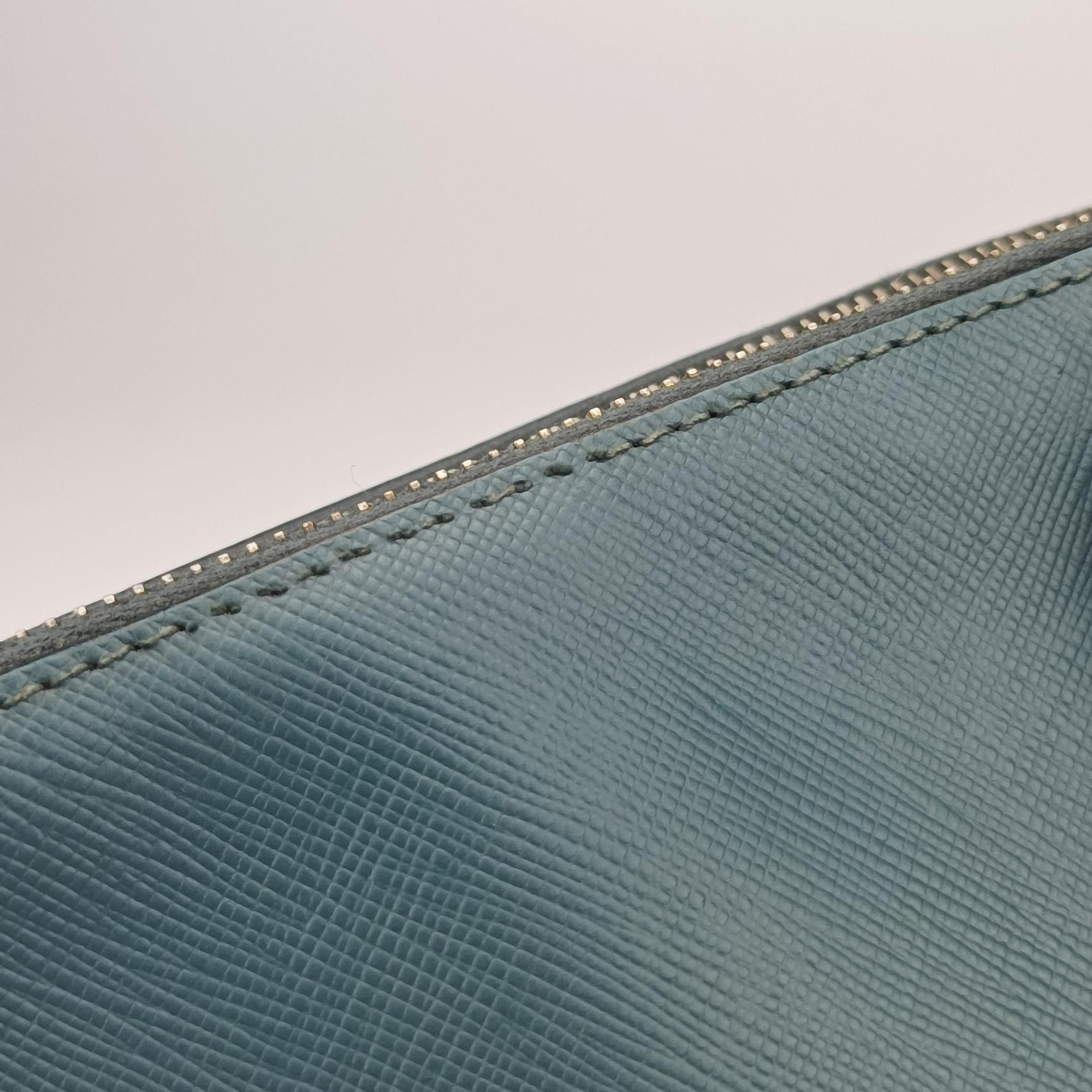 Vintage Prada Galleria Blue SAFFIANO Leather BN1786 handbag | stylenewstar