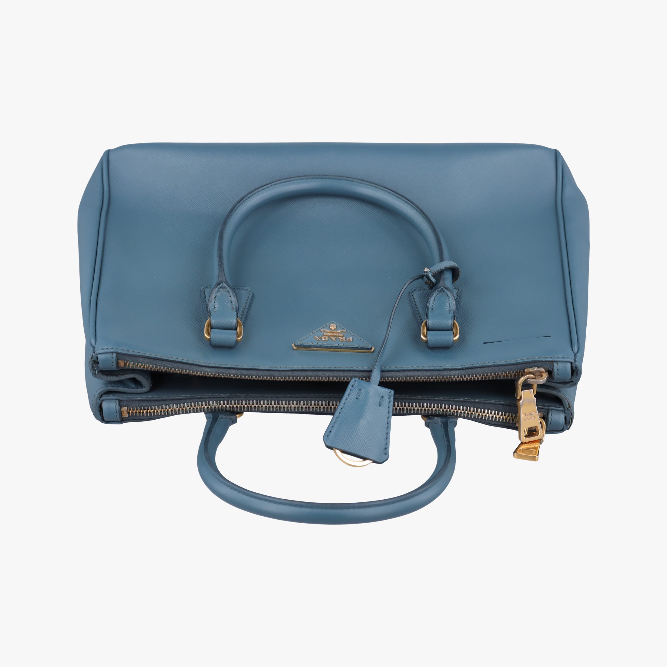 Vintage Prada Galleria Blue SAFFIANO Leather BN1786 handbag | stylenewstar